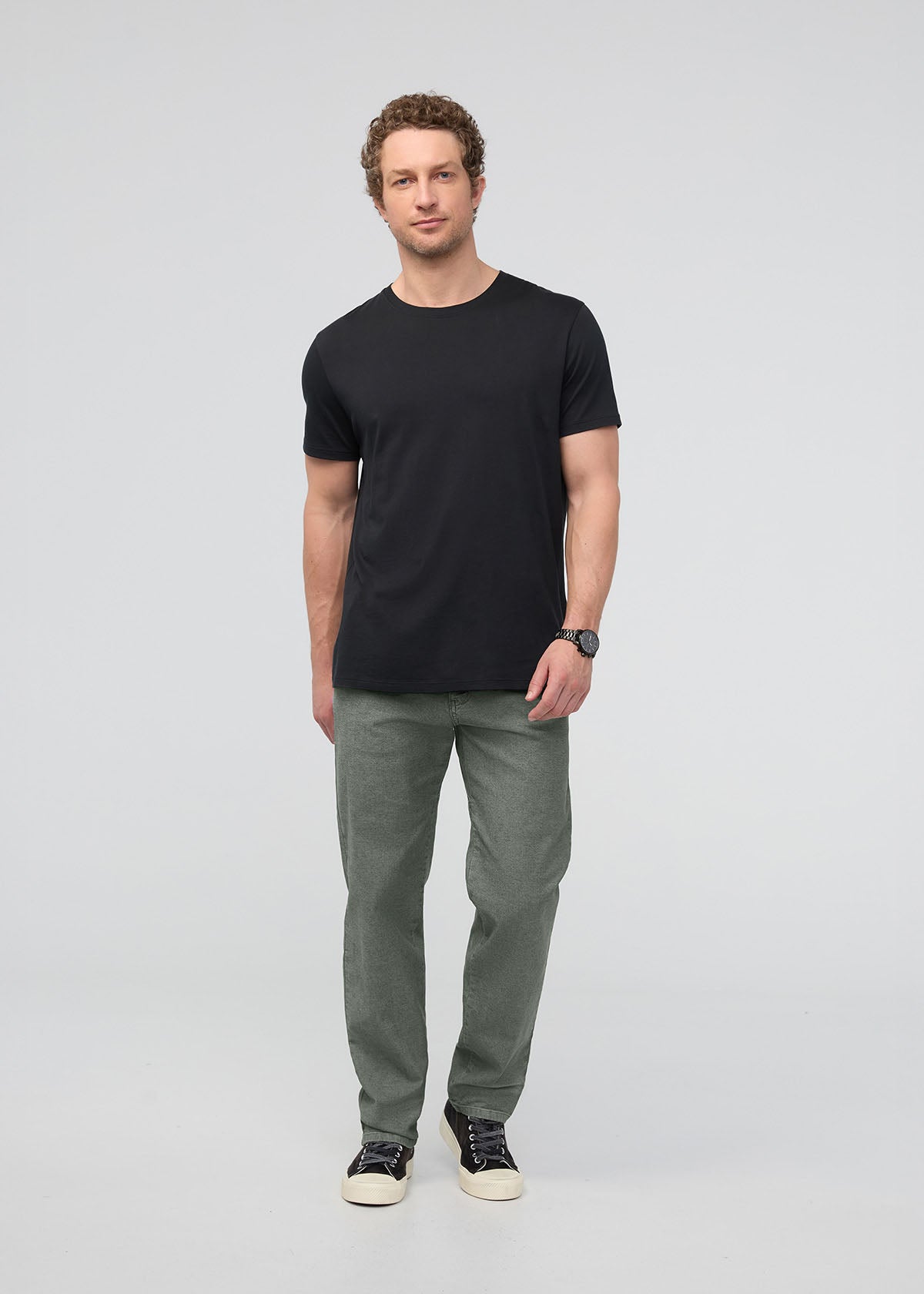 Stretch Canvas Relaxed Straight Chino - Thyme