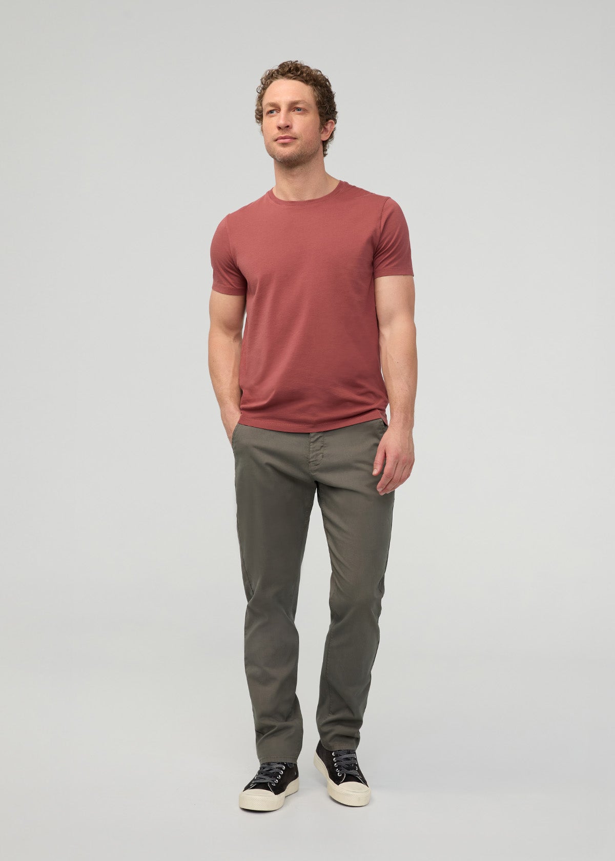 Live Lite Athletic Taper Chino - Thyme