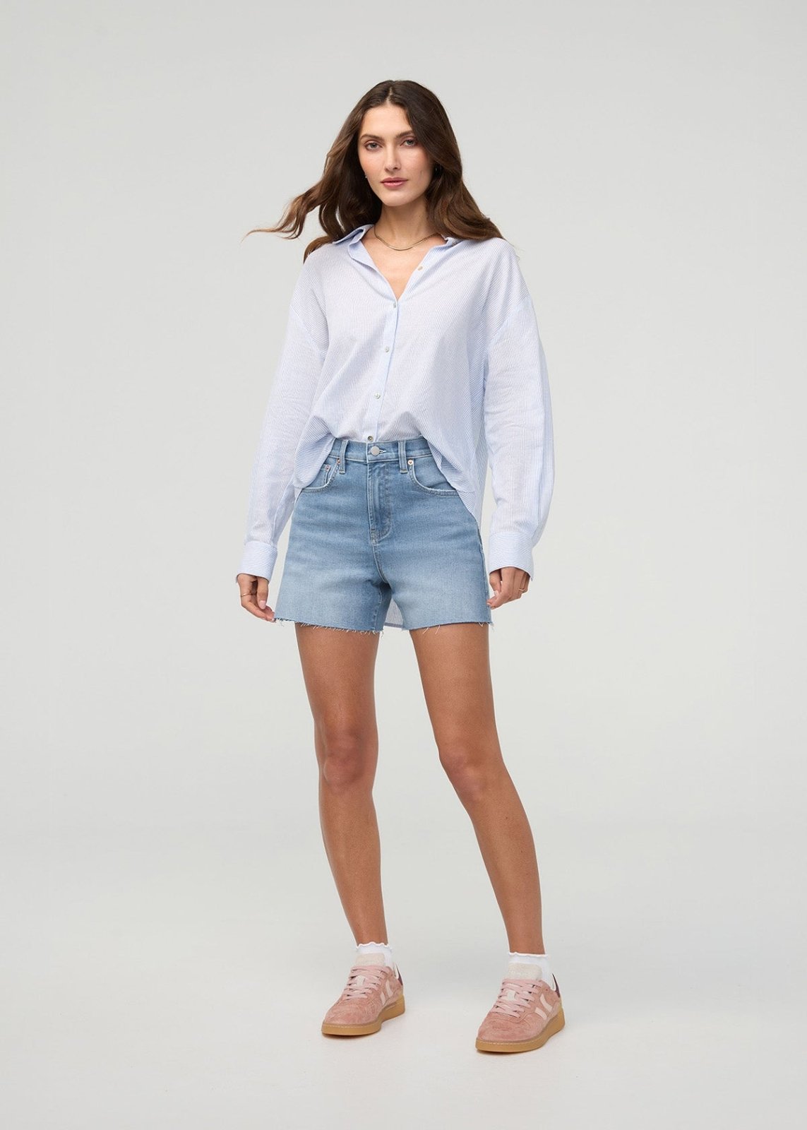 Women's Vintage Seaside High Rise Denim Shorts Full Body