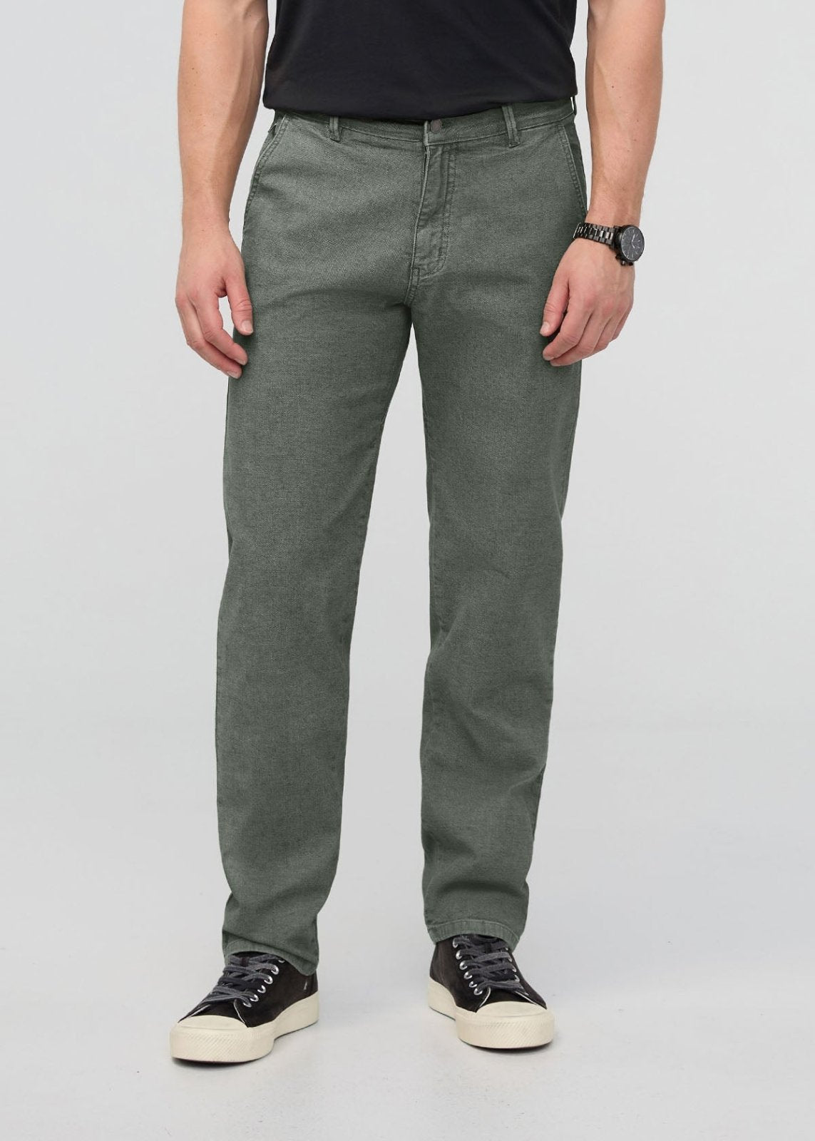 Stretch Canvas Relaxed Straight Chino - Thyme