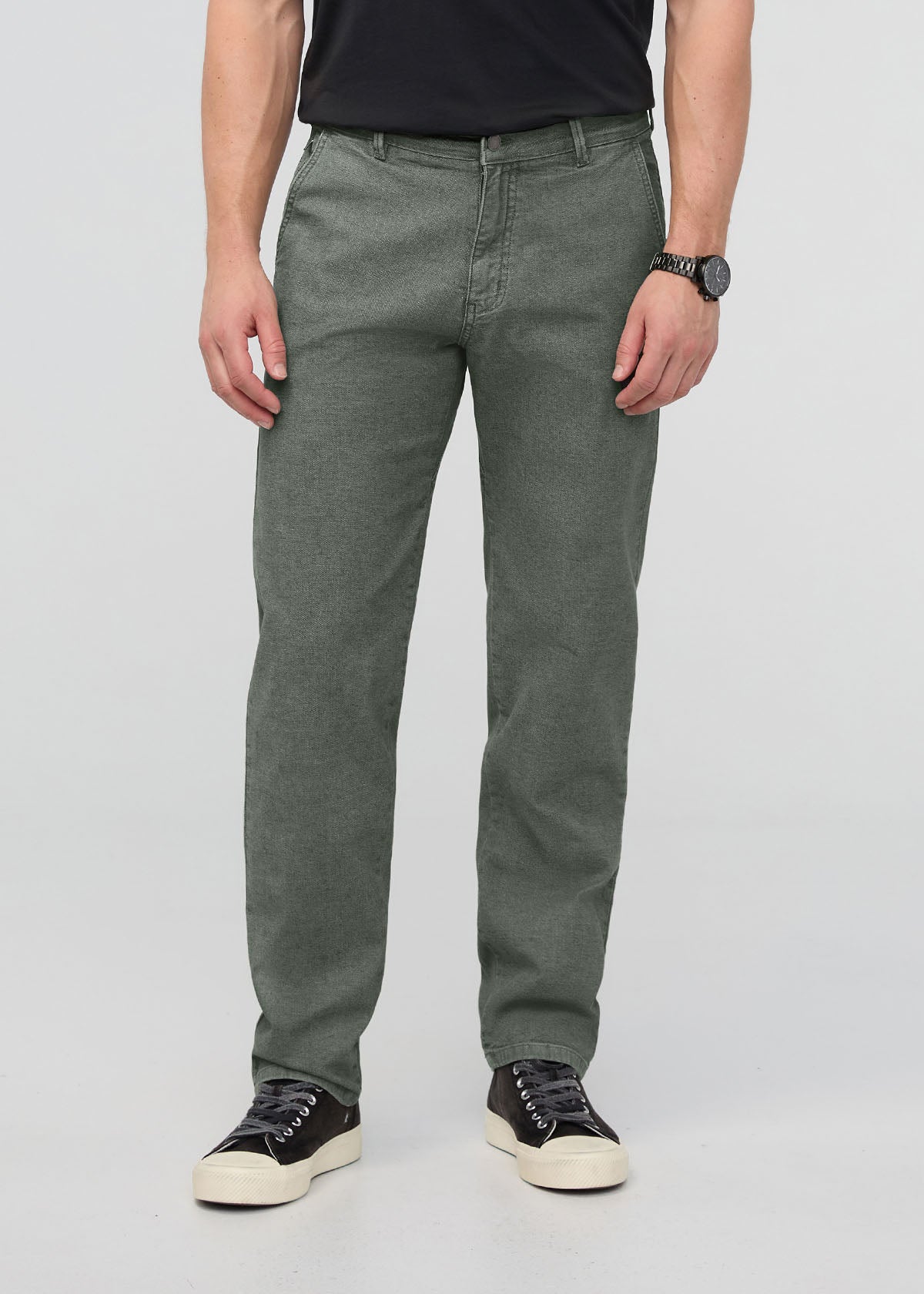Stretch Canvas Relaxed Straight Chino - Thyme