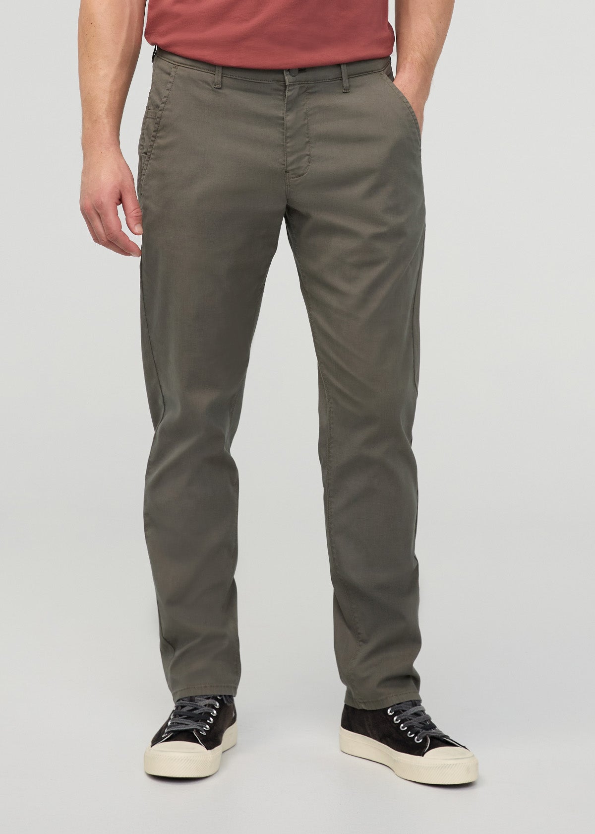 Live Lite Athletic Taper Chino - Thyme