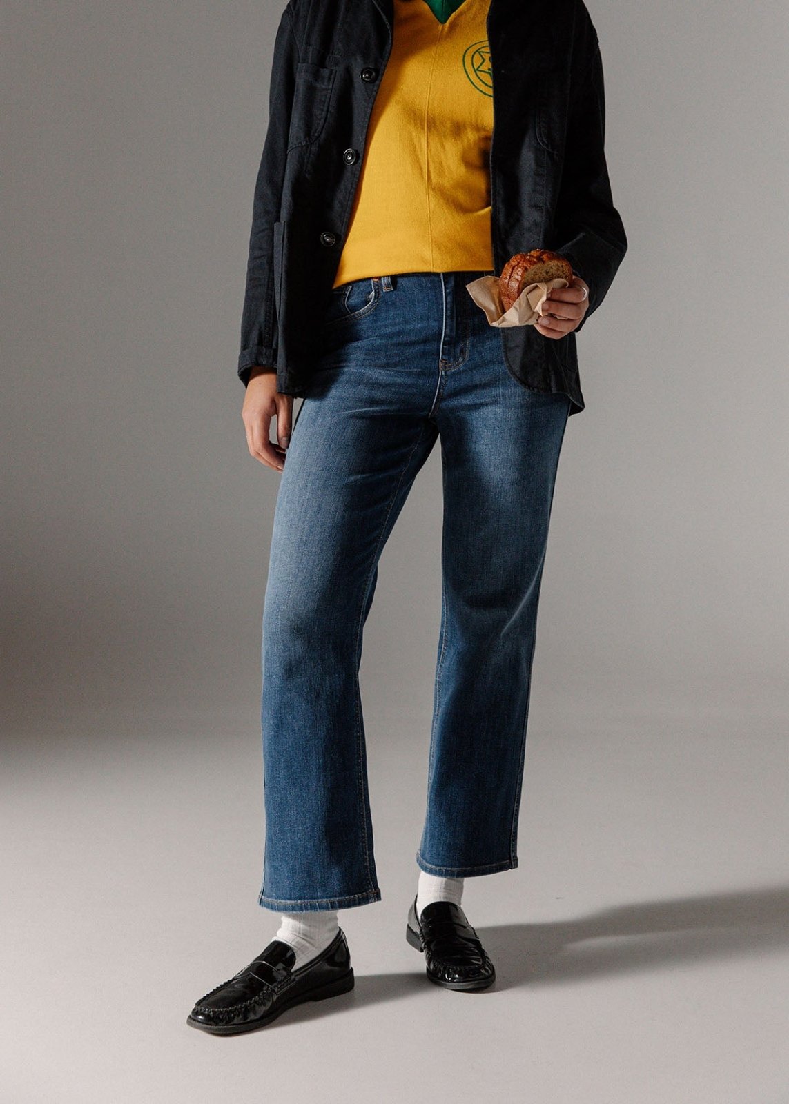 Denim Performance+ droit à taille haute - Bleu Maïs