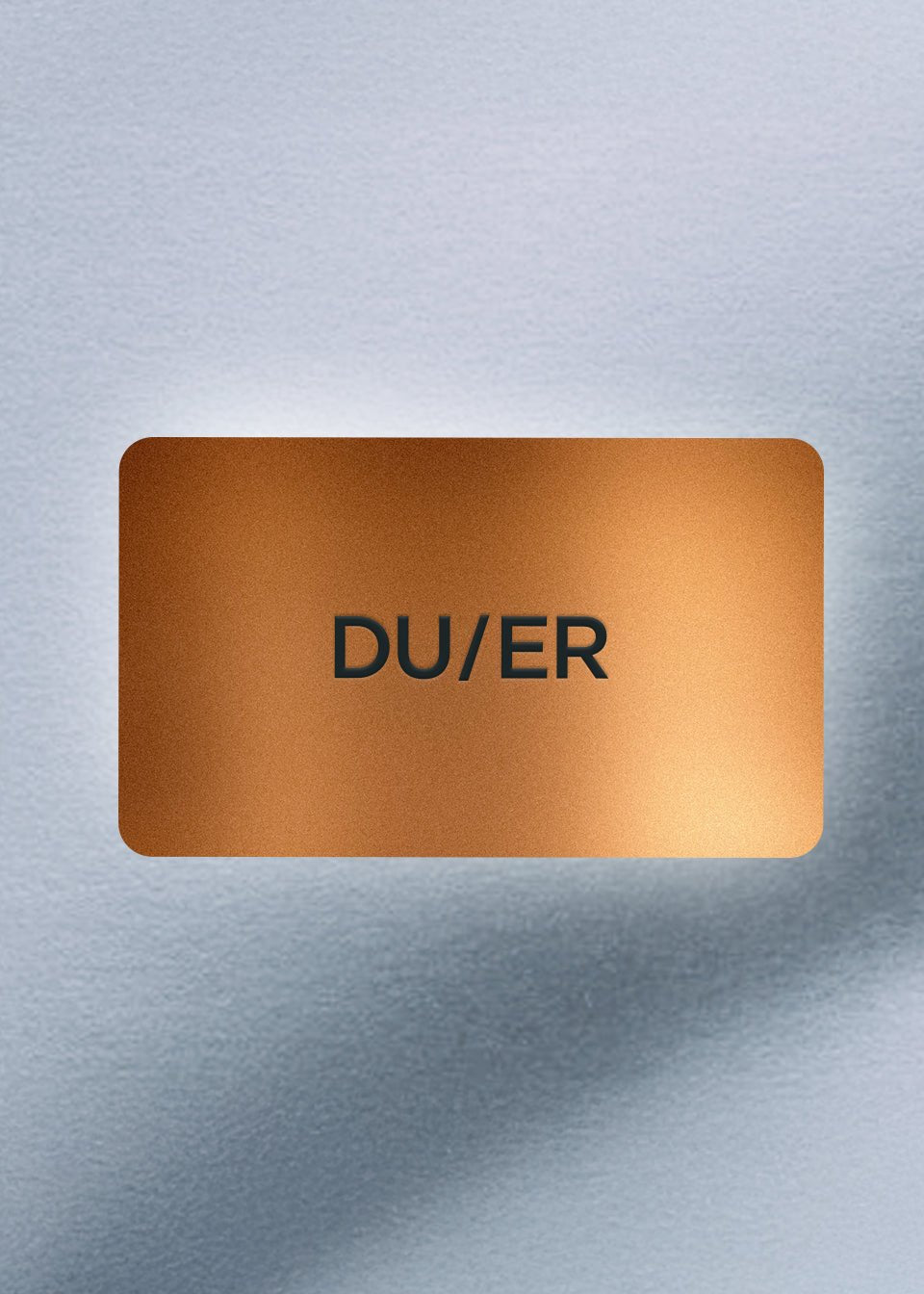Gold gift card with rounded corners and 
