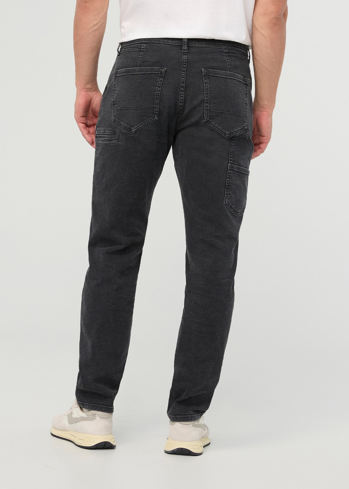 pantalon-de-charpentier-en-toile-extensible-pour-homme-noir - dos