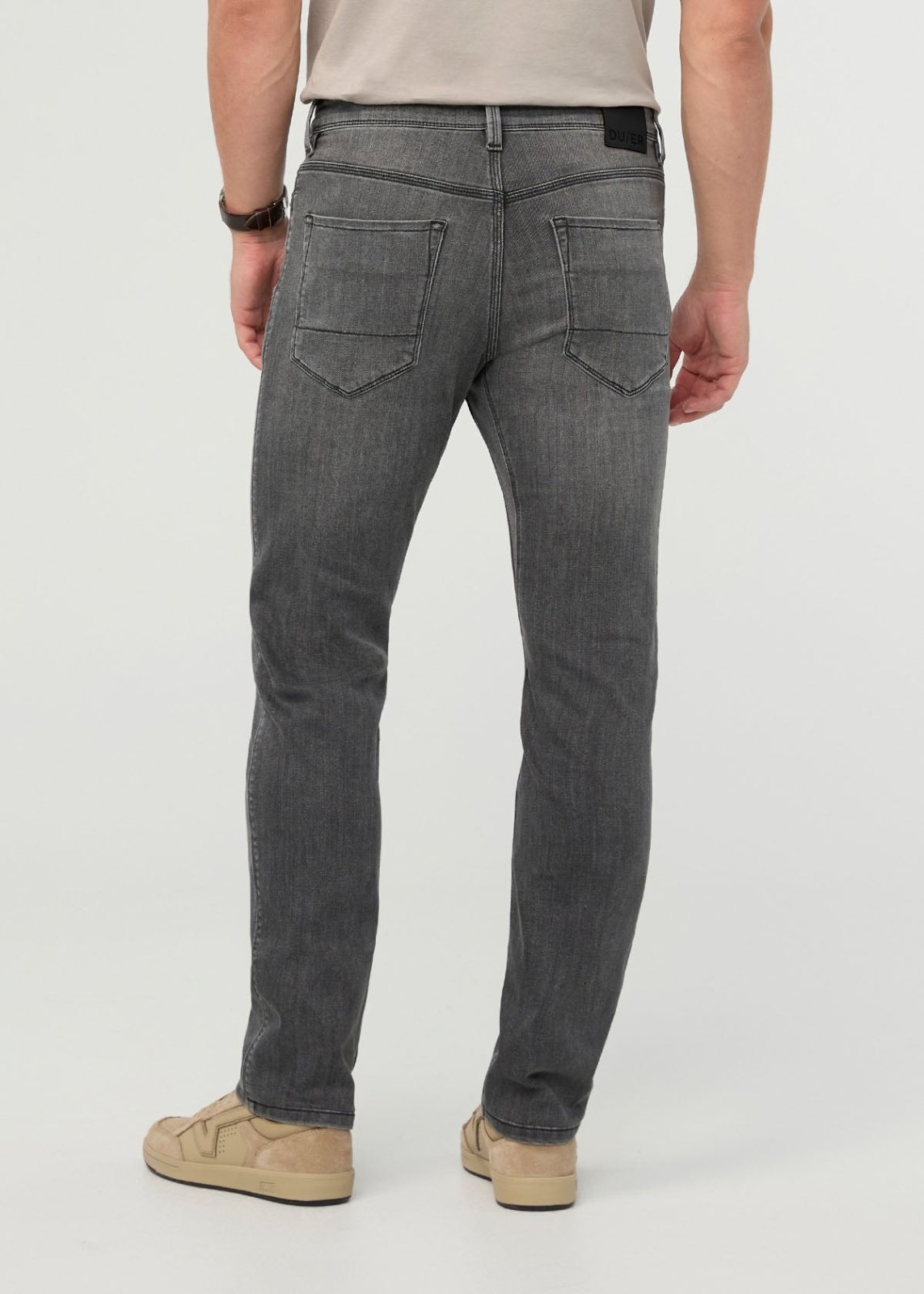 Jean slim droit Performance pour homme, gris vintage, dos