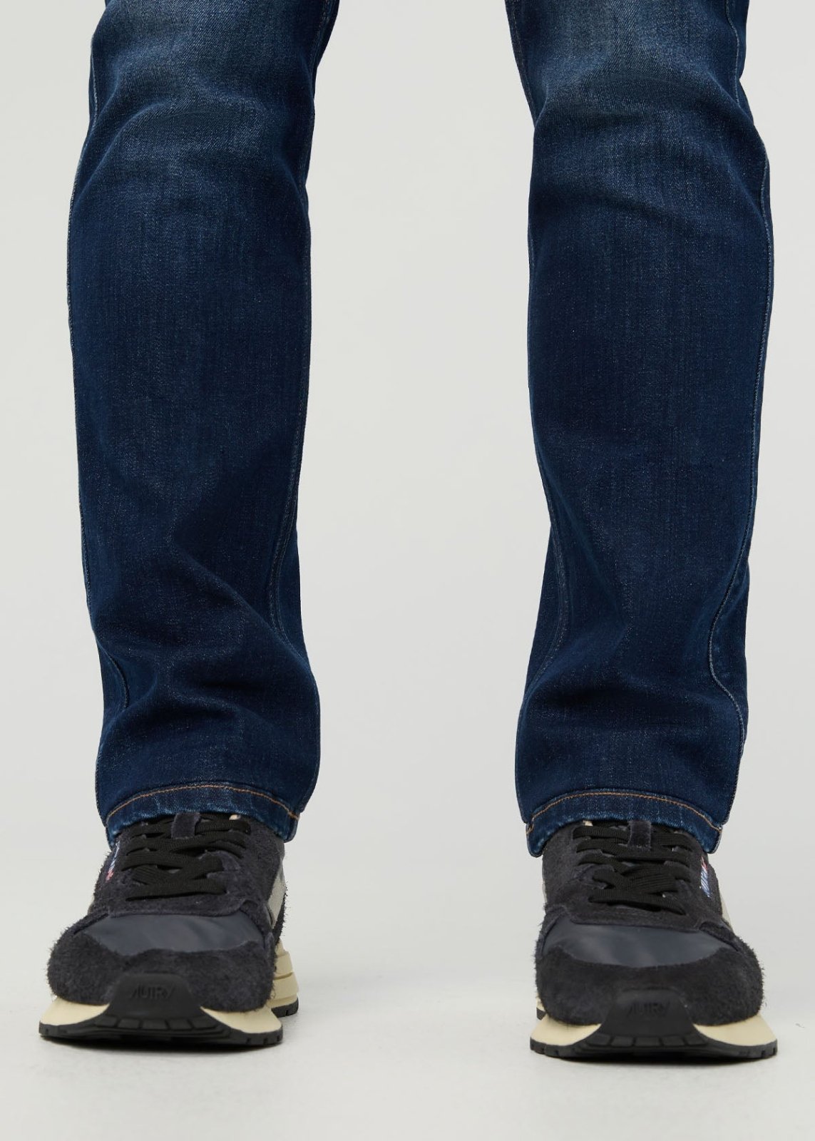 Jean stretch pour homme, coupe droite décontractée, couleur bleu lunaire, longueur cheville