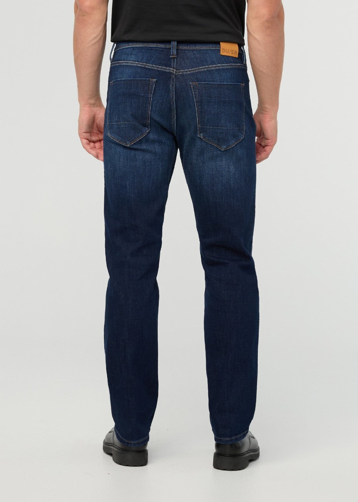 Jeans stretch Heritage Indigo coupe droite pour homme - Retour