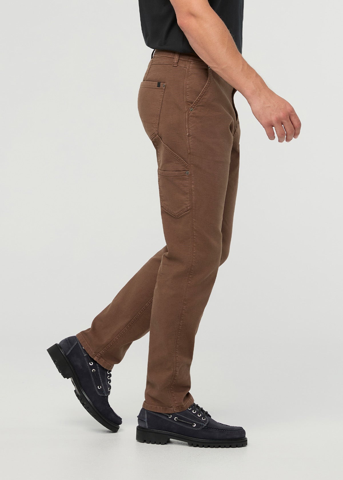 pantalon-de-charpentier-en-toile-extensible-pour-homme-teint-en-pièce-couleur-cacao