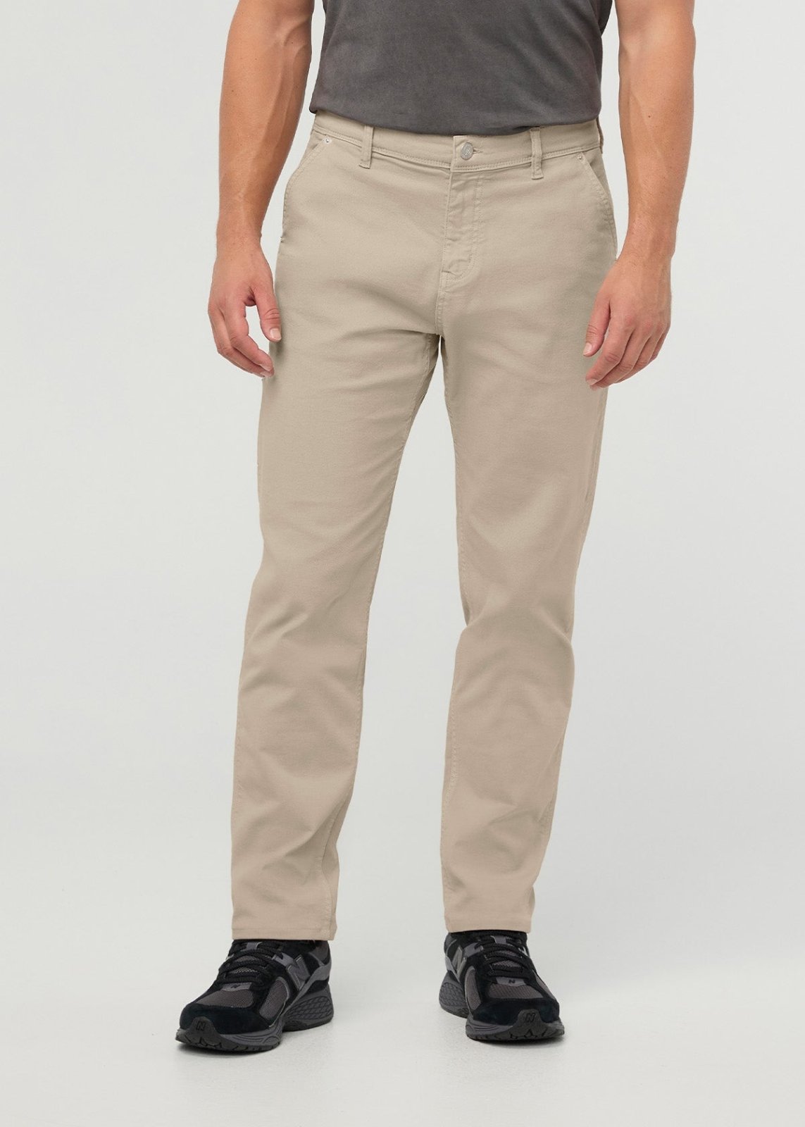 pantalon-de-menuisier-en-toile-extensible-pour-homme-teint-en-pièce-couleur-sable - face avant
