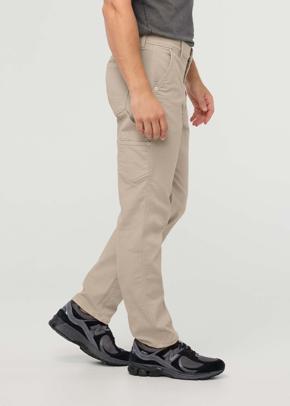 pantalon-de-charpentier-en-toile-extensible-pour-homme-teint-en-pièce-couleur-sable