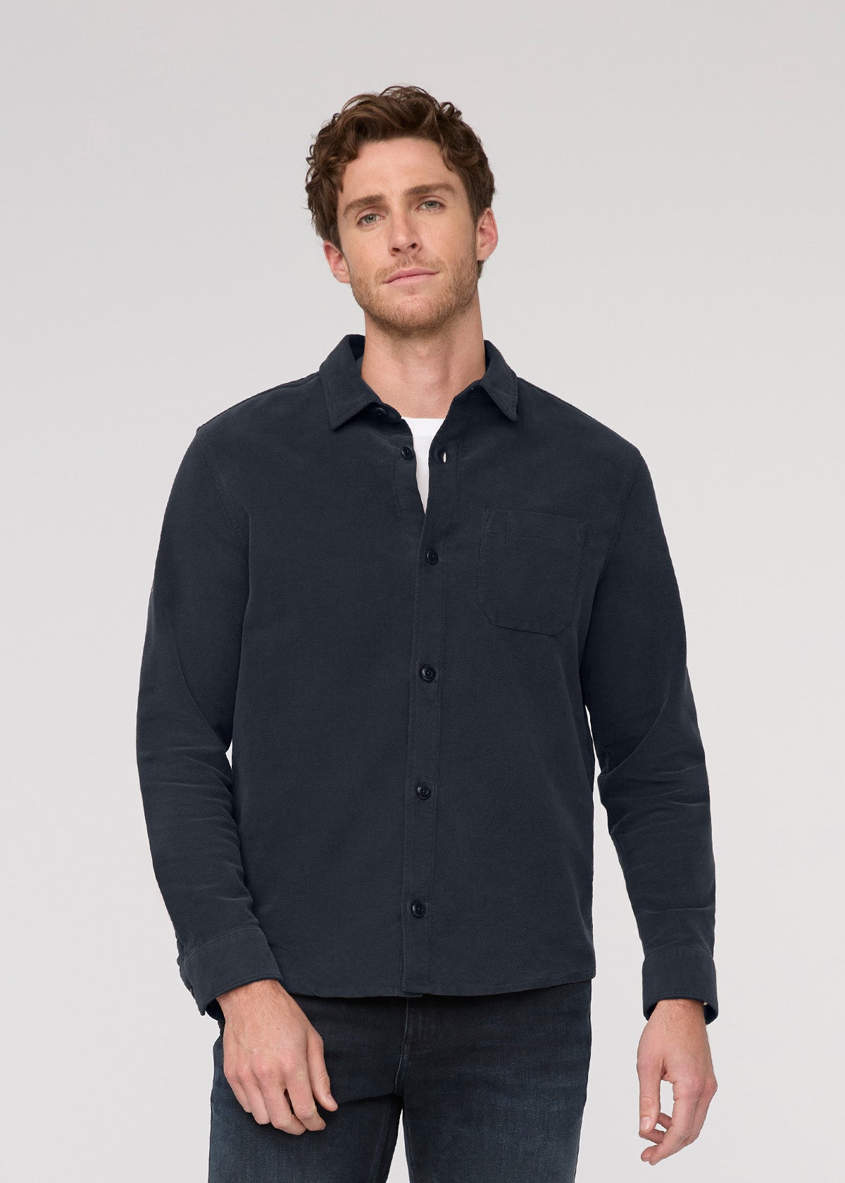 Surchemise No Sweat en moleskine - Bleu marine