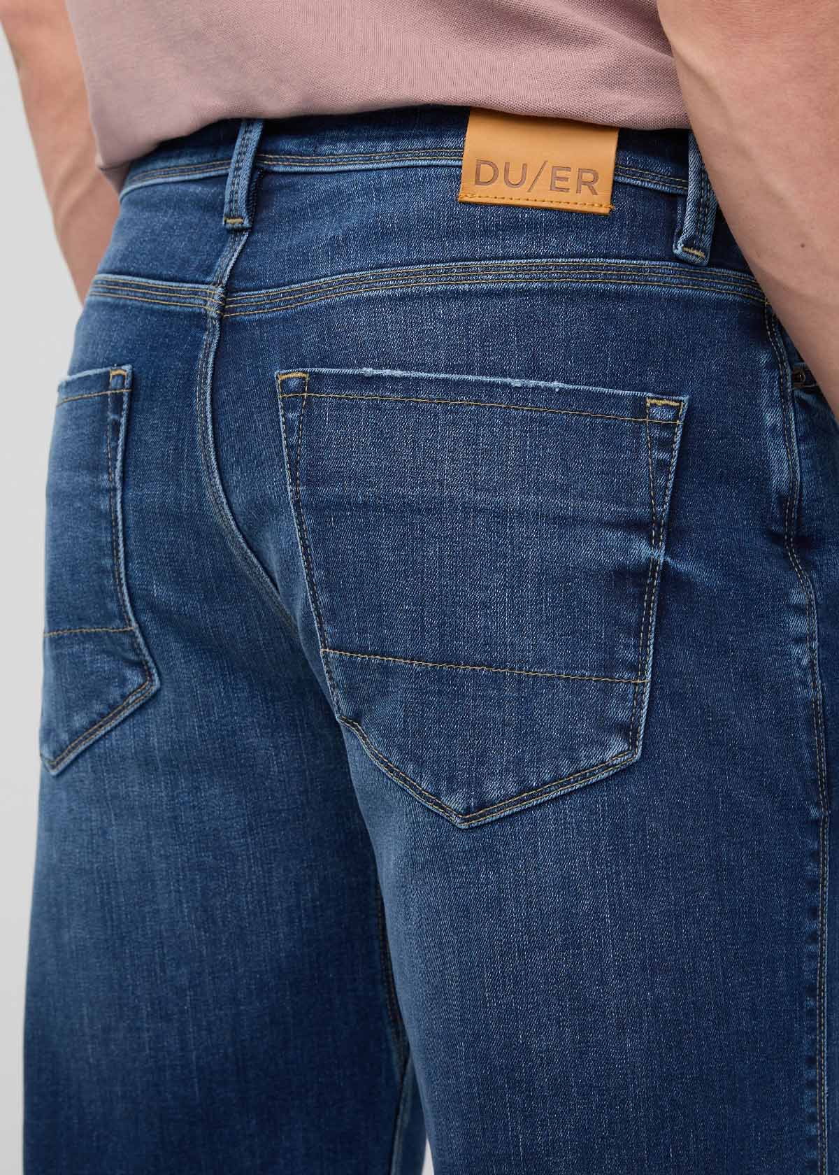 mens prairie indigo relaxed straight fit stretch jeans back waistband