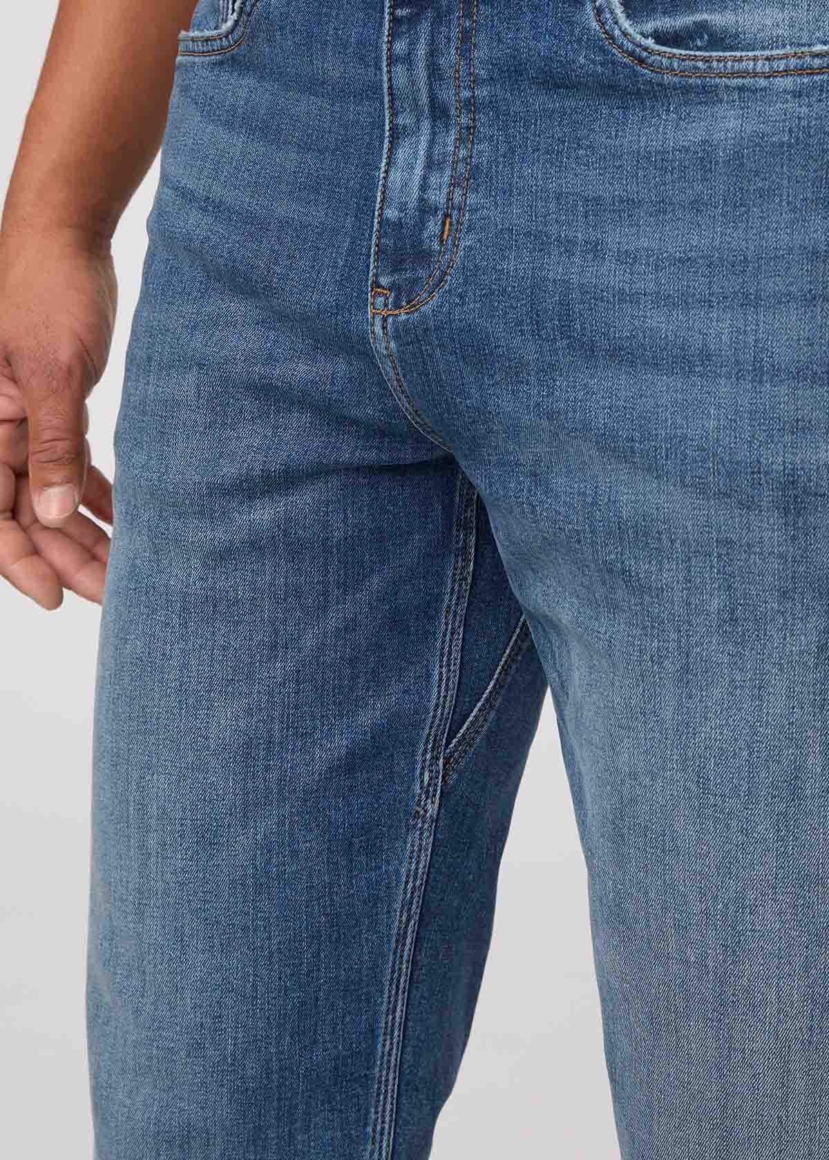 mens dust bowl indigo relaxed straight fit stretch jeans gusset