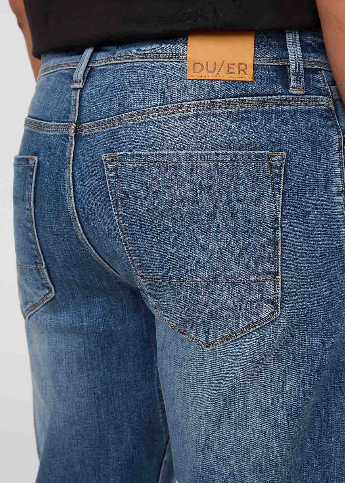 mens dust bowl indigo relaxed straight fit stretch jeans back waistband