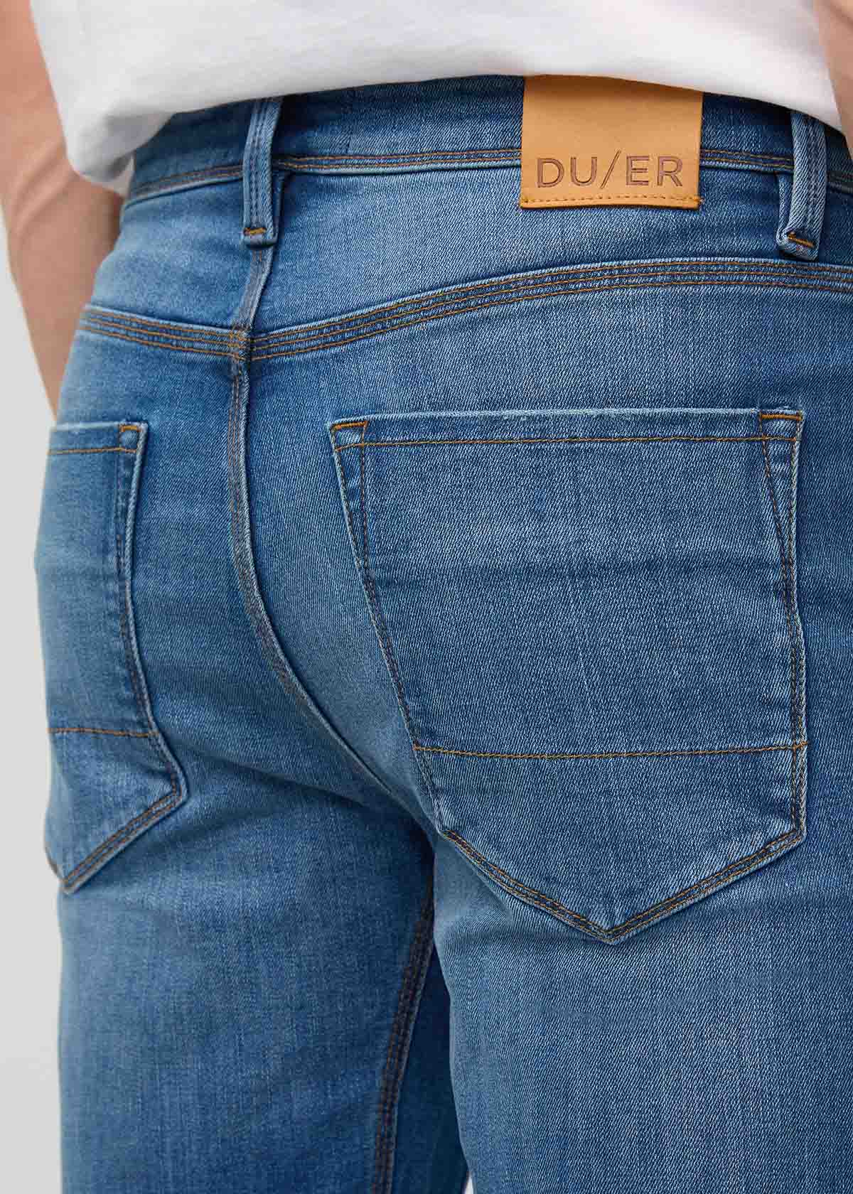 Men's Alpine Indigo Straight Fit Stretch Jeans Back Detail