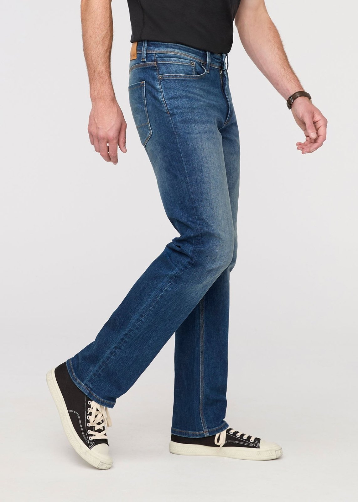 Men's Dustbowl Blue Straight Fit Stretch Jeans Side