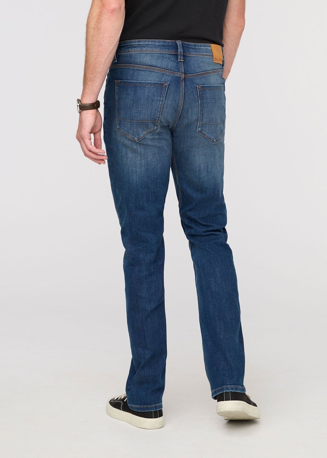 Men's Dustbowl Blue Straight Fit Stretch Jeans Back