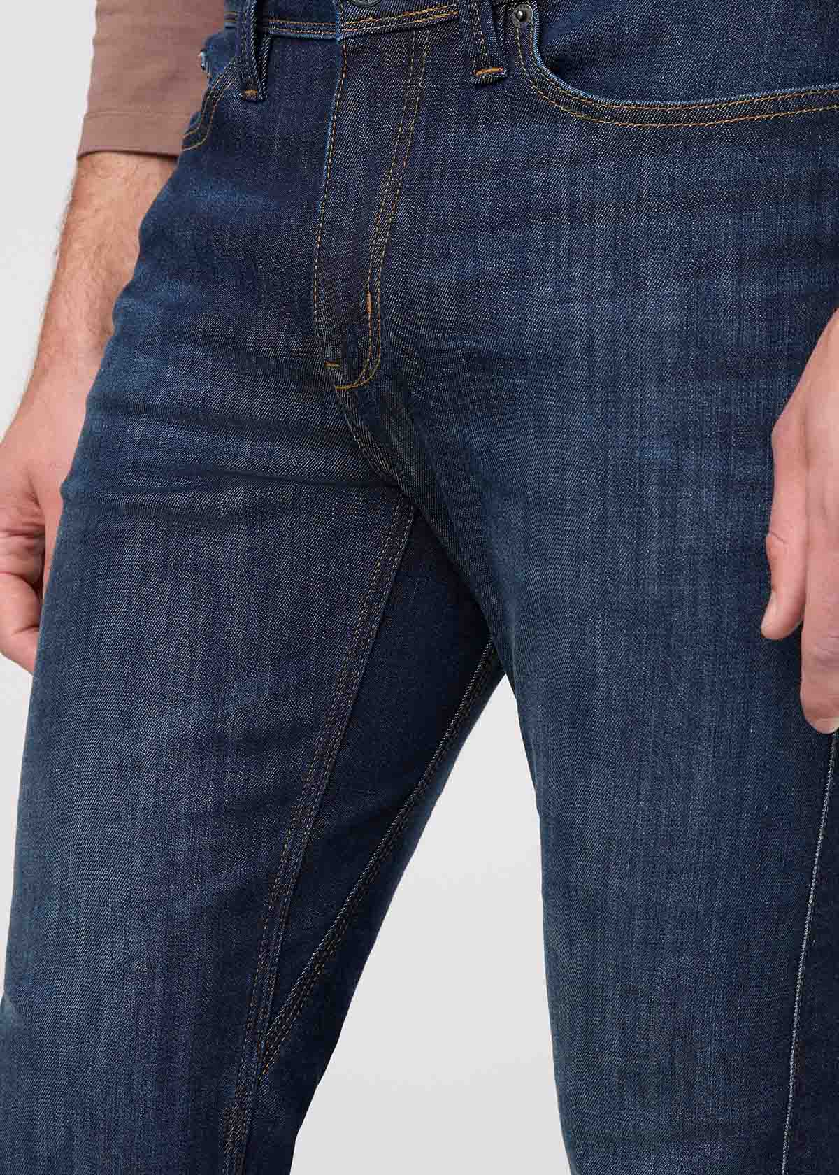 Men's Marina Blue Slim Fit Stretch Jeans Gusset