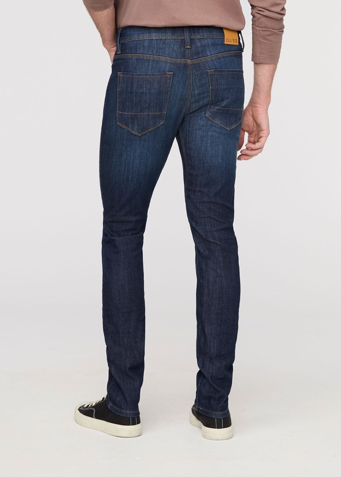 Men's Marina Blue Slim Fit Stretch Jeans Back