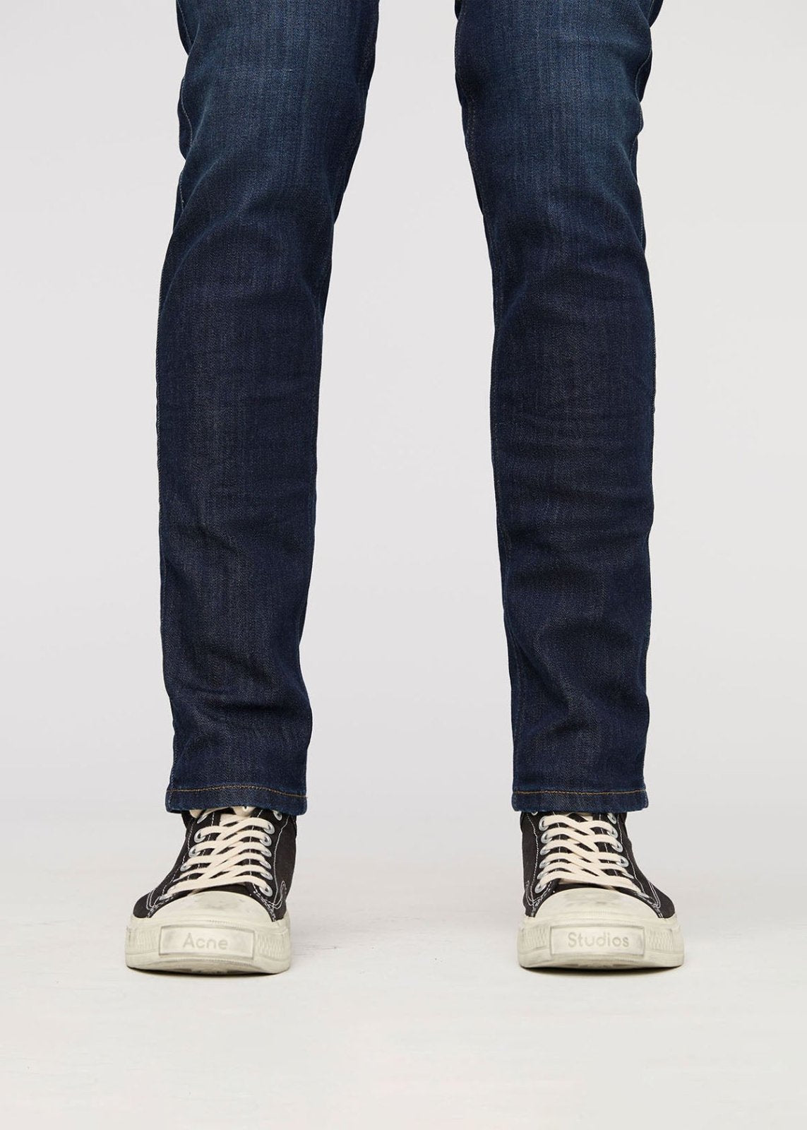 Men's Marina Blue Slim Fit Stretch Jeans Cuff Detail