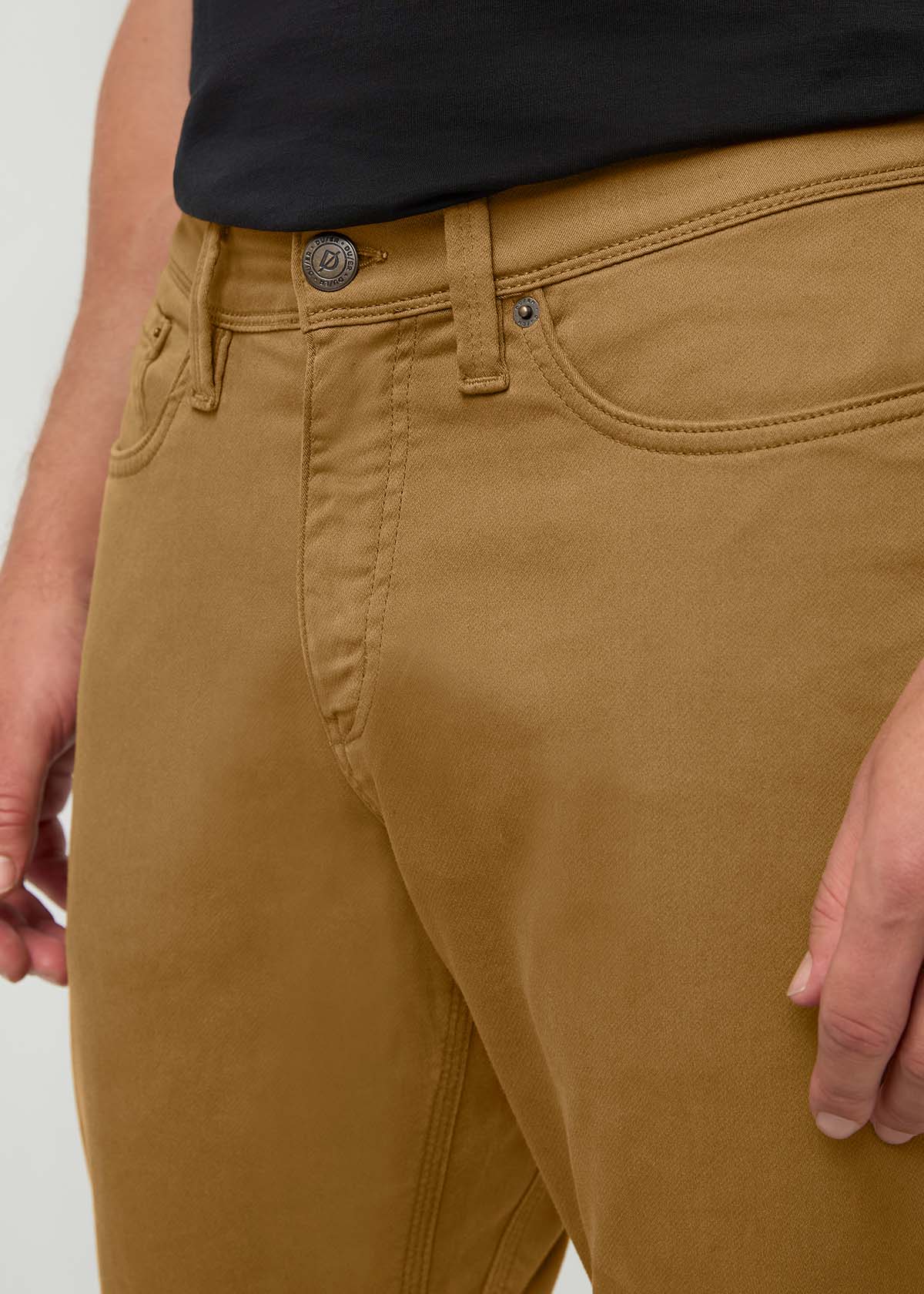 Men's Caramel Relaxed Fit Dress Sweatpant front detail