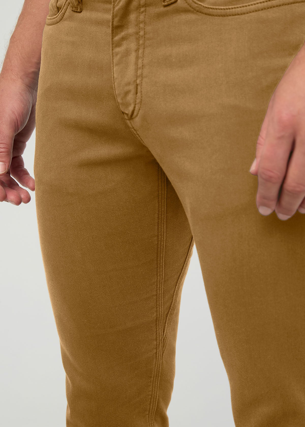 Men's Caramel Slim Fit Dress Sweatpant front gusset