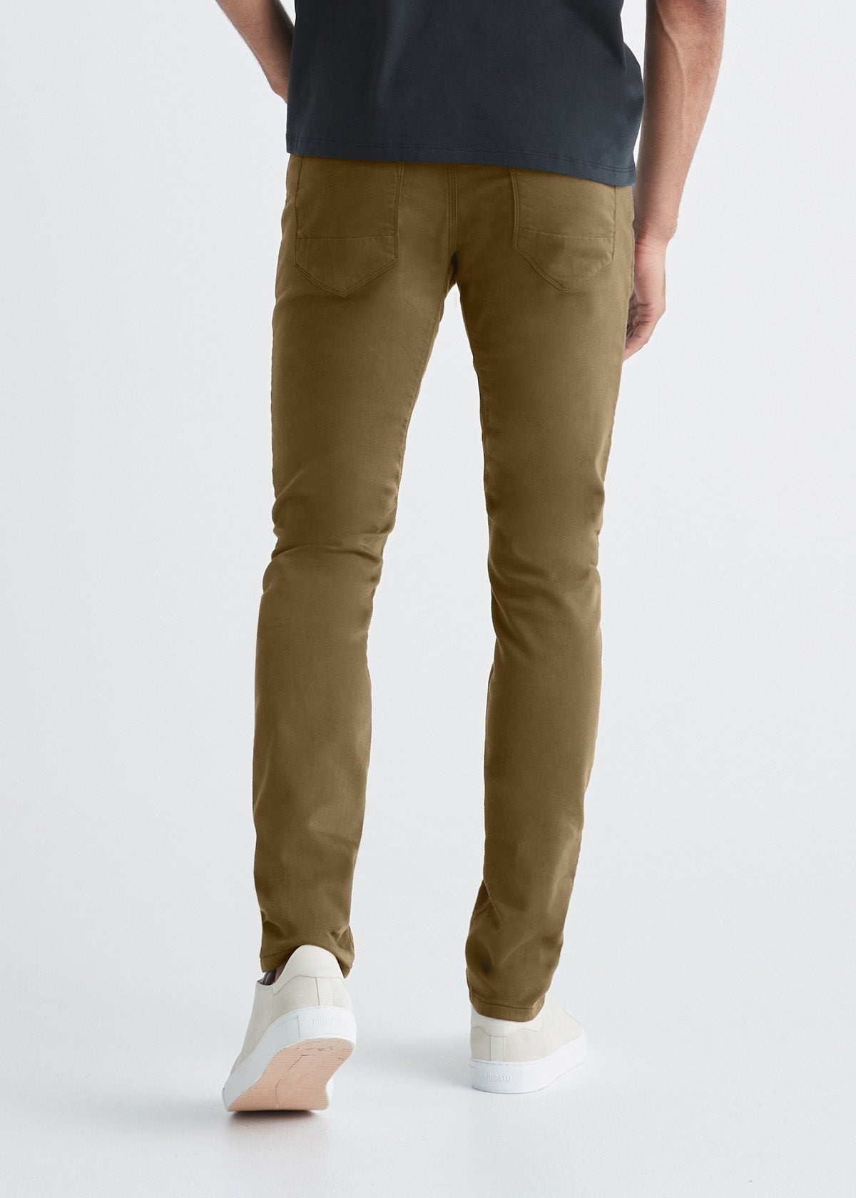 mens slim mustard dress sweatpant back