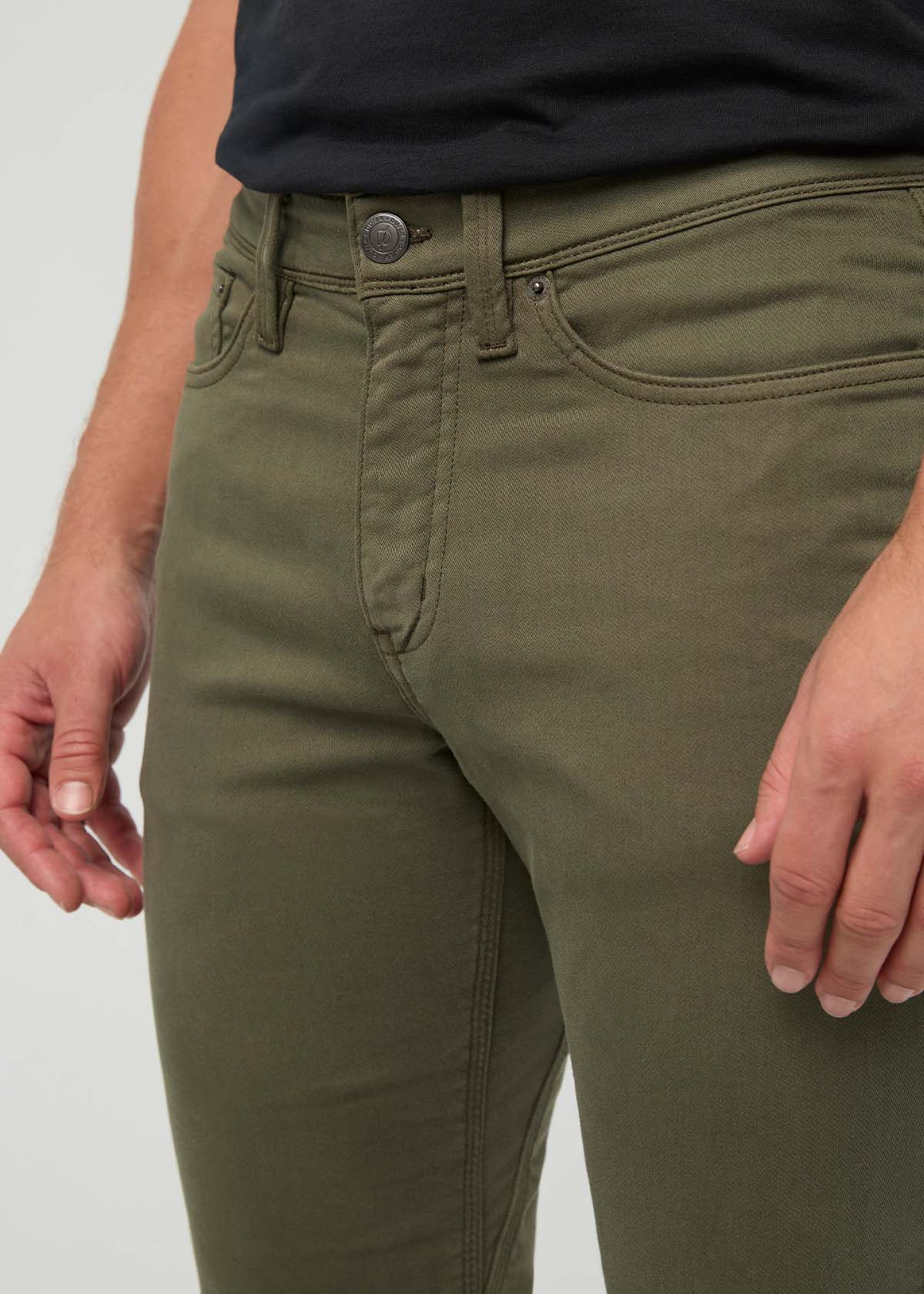 Men's Kelp Slim Straight Fit Dress Sweatpant zipper detail