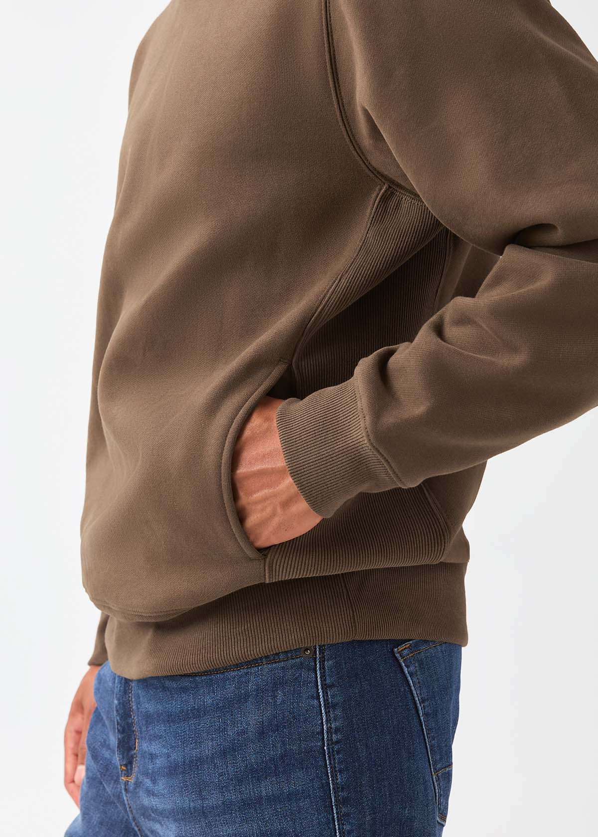 durasoft-fleece-motion-hoodie-cocoa pocket detail