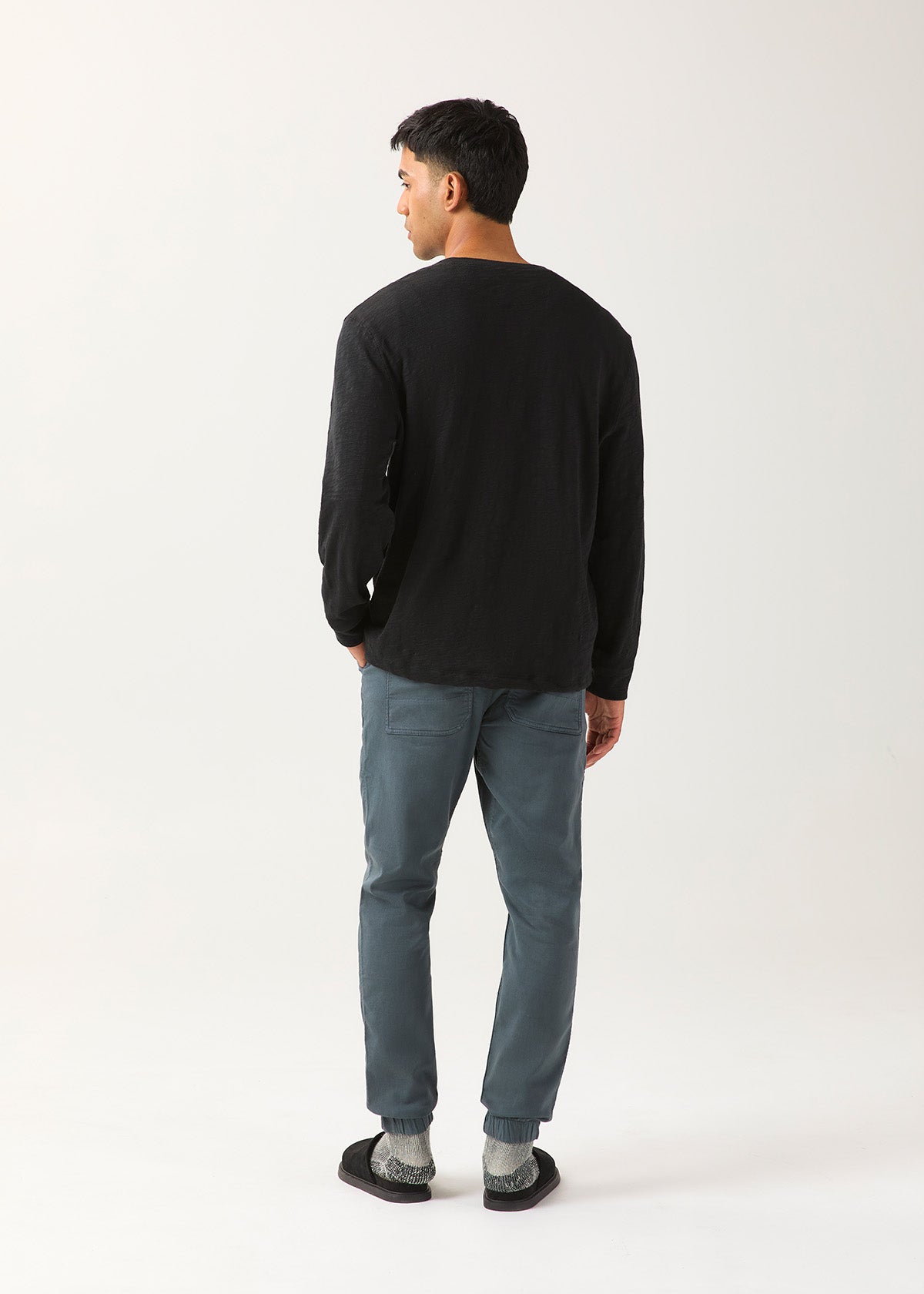 Men's Slate Blue Athletic Jogger back full body