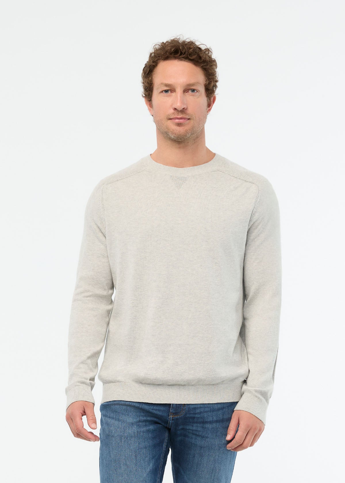 mens-easyknit-lite-crew-neck-earl-grey front