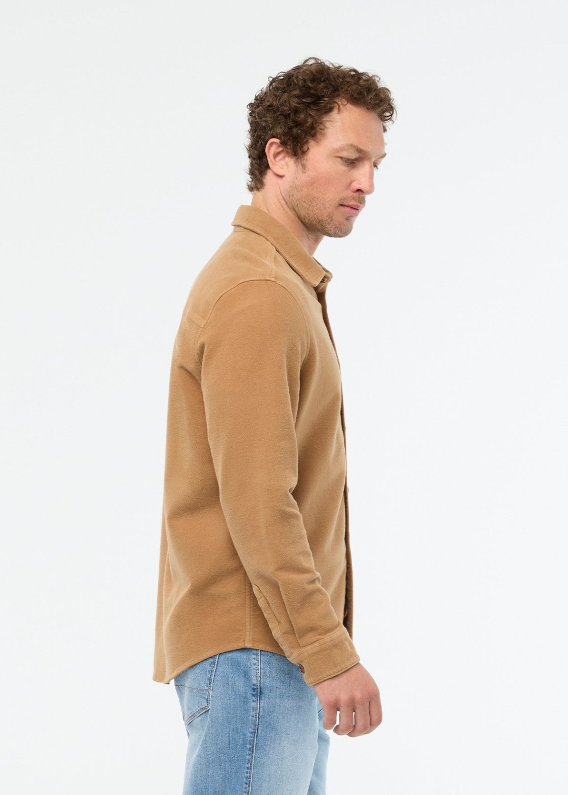 mens-no-sweat-moleskin-overshirt-caramel side
