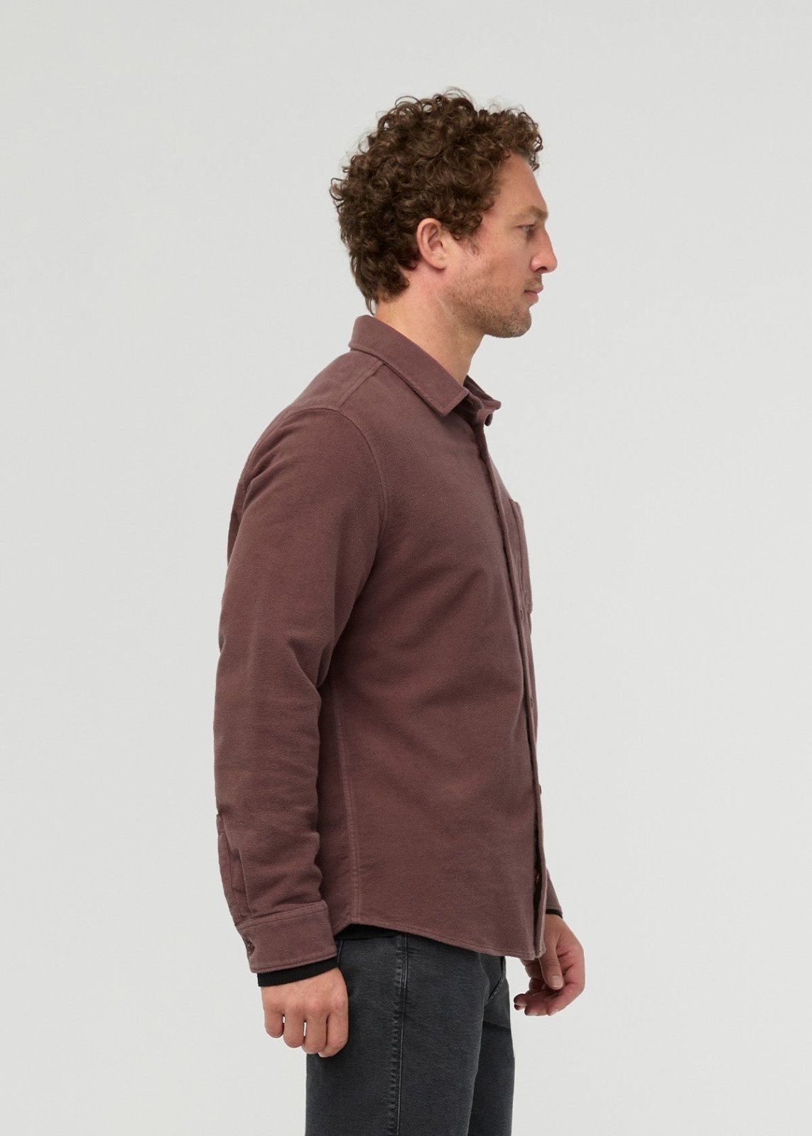 mens-no-sweat-moleskin-overshirt-chestnut side