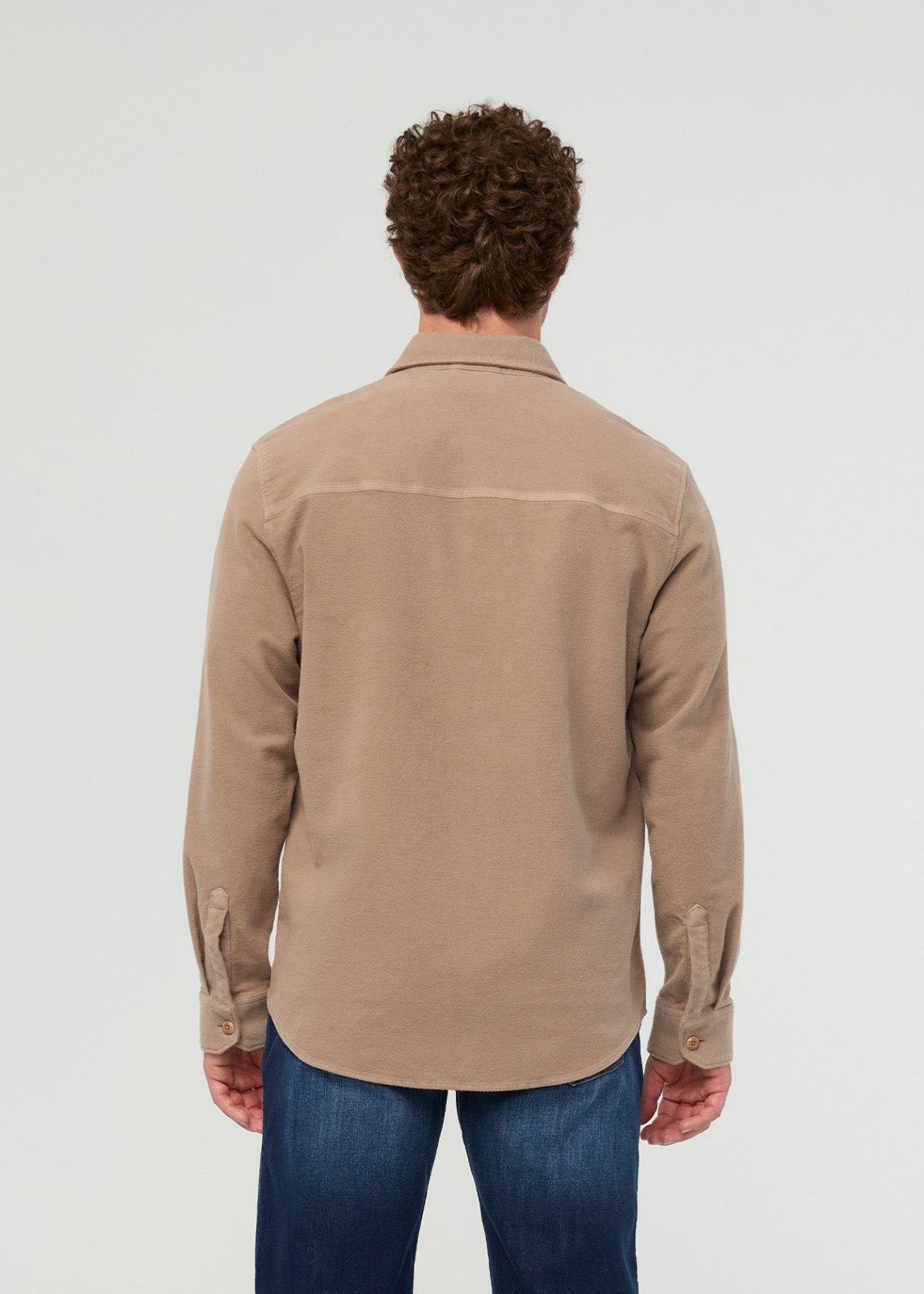 mens-no-sweat-moleskin-overshirt-desert-tan back 