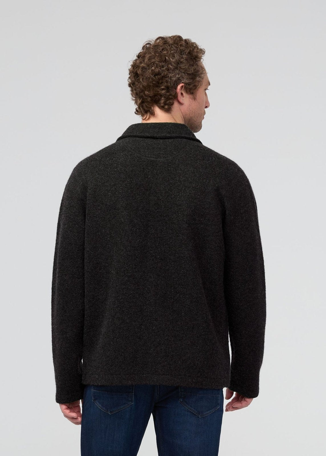 Men's Black ThermaSoft Merino Field Shirt back