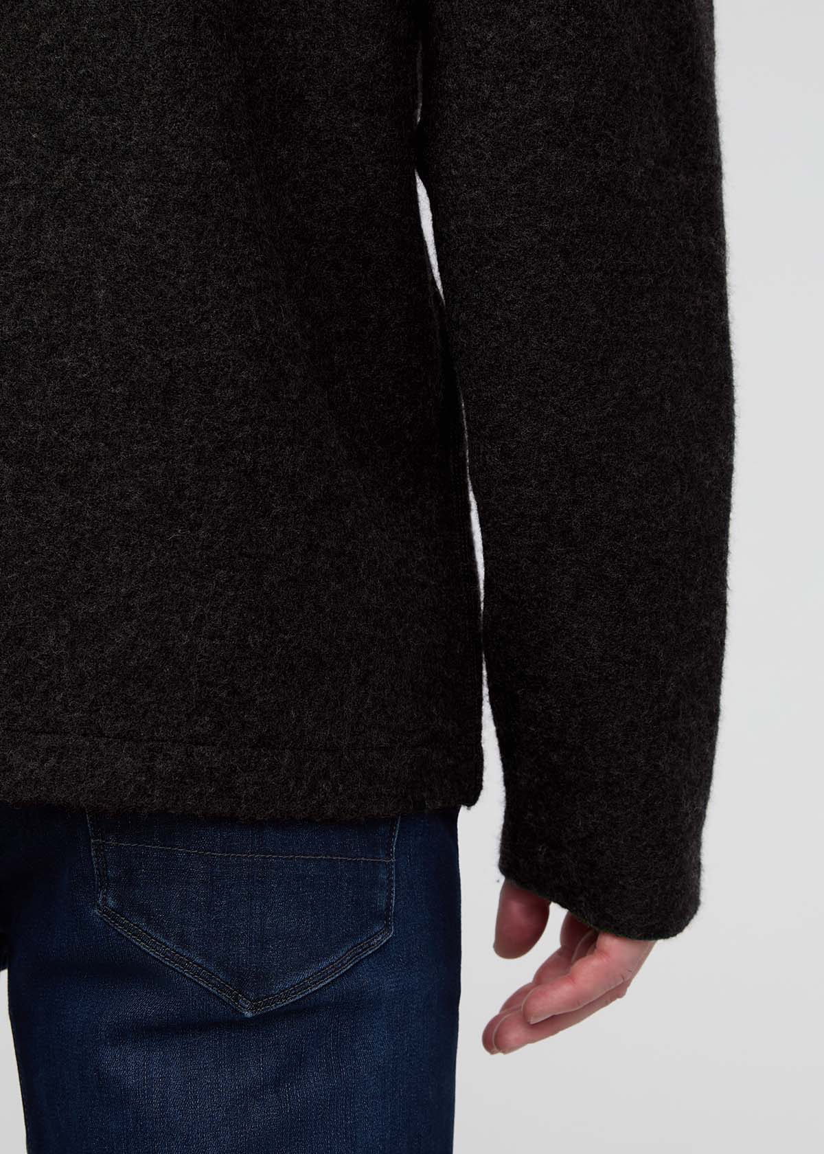 Men's Black ThermaSoft Merino Field Shirt right sleeve detail