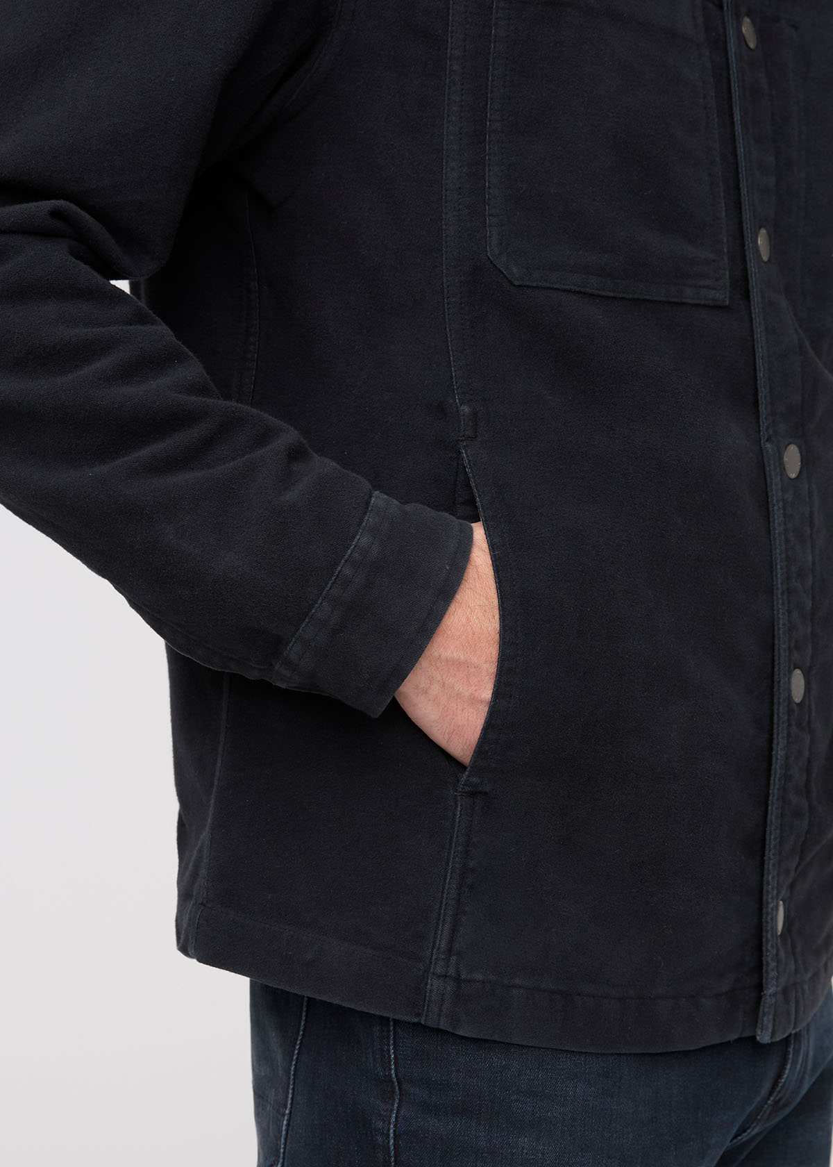 Veste en moleskine Shadow pour hommes avec poche frontale