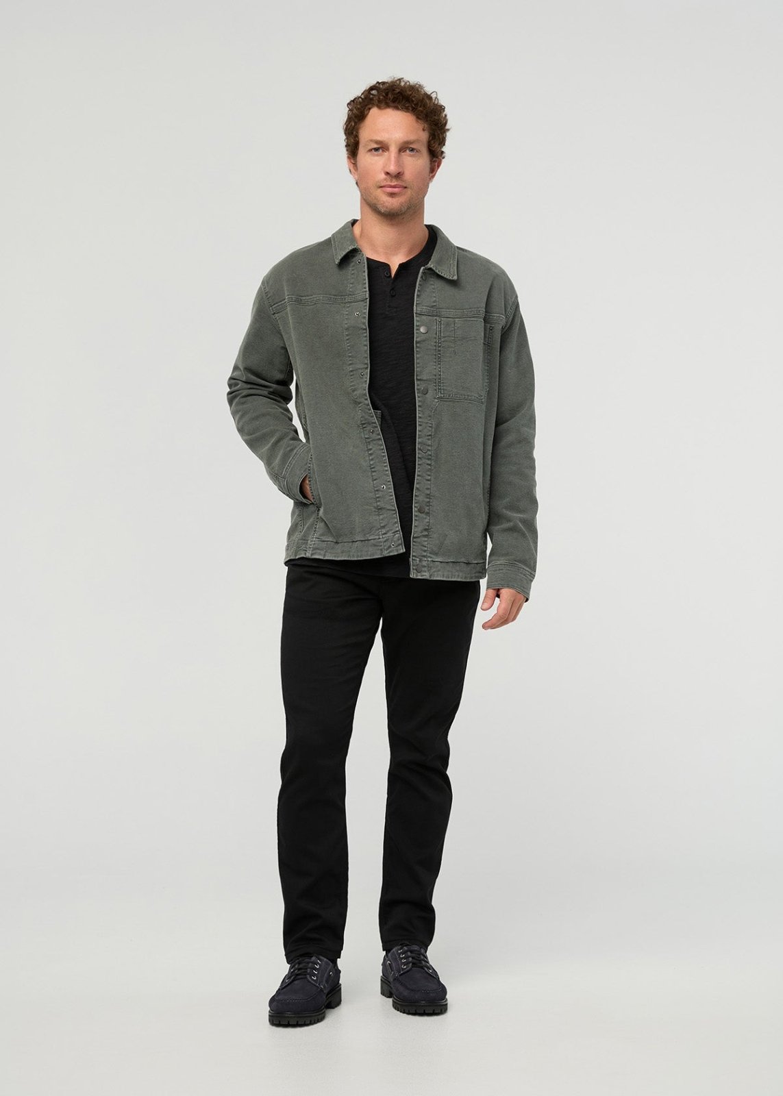 Men's Thyme Stretch Canvas Work Jacket front full body