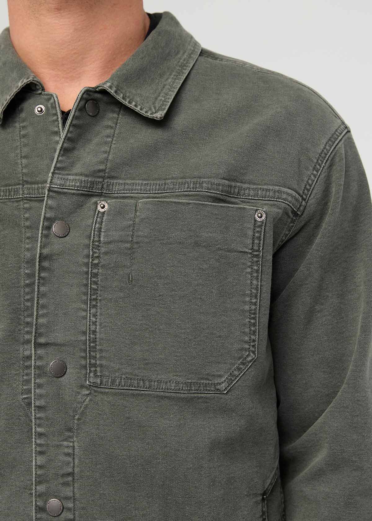 Men's Thyme Stretch Canvas Work Jacket chest pocket detail