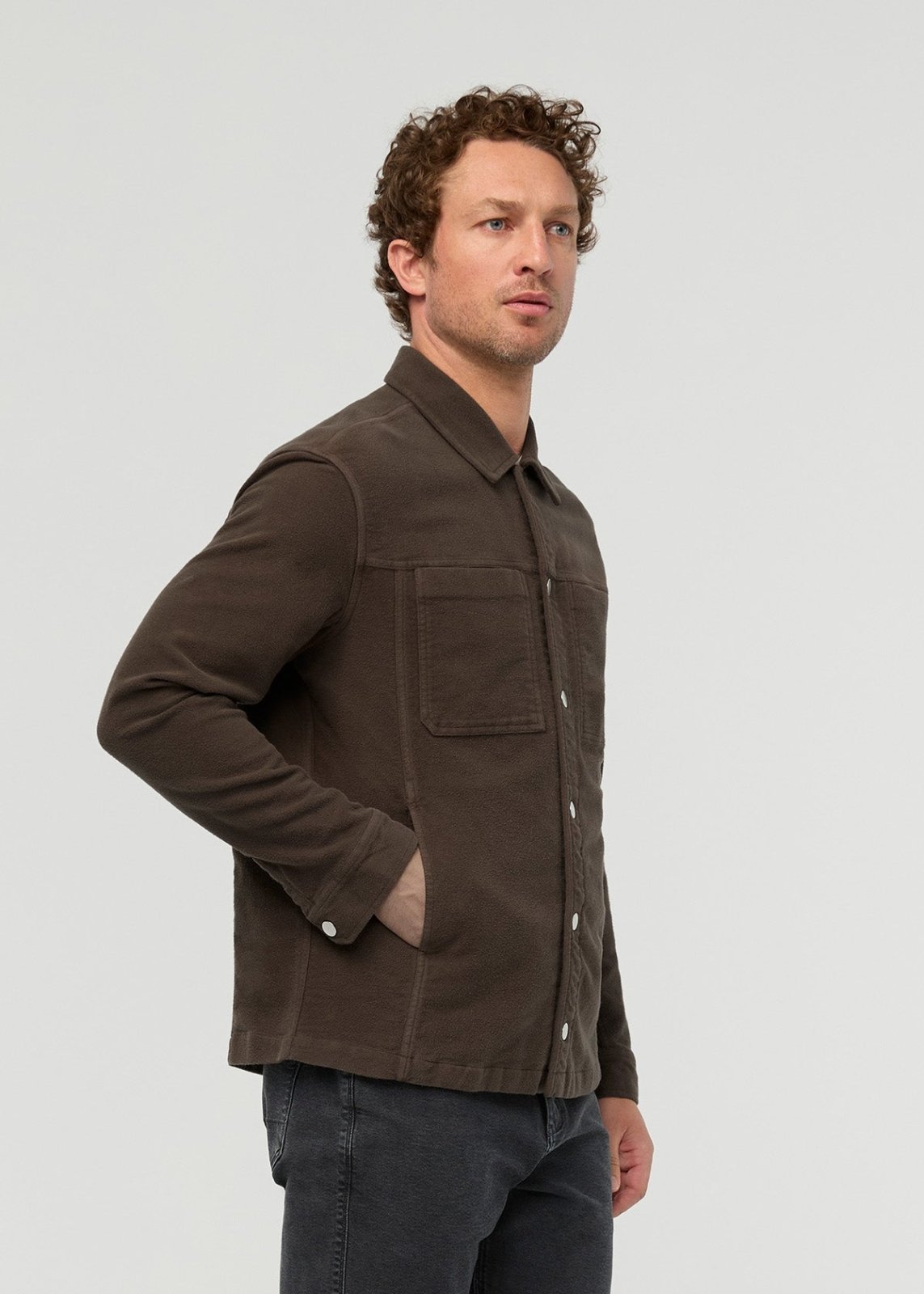 veste en moleskine marron