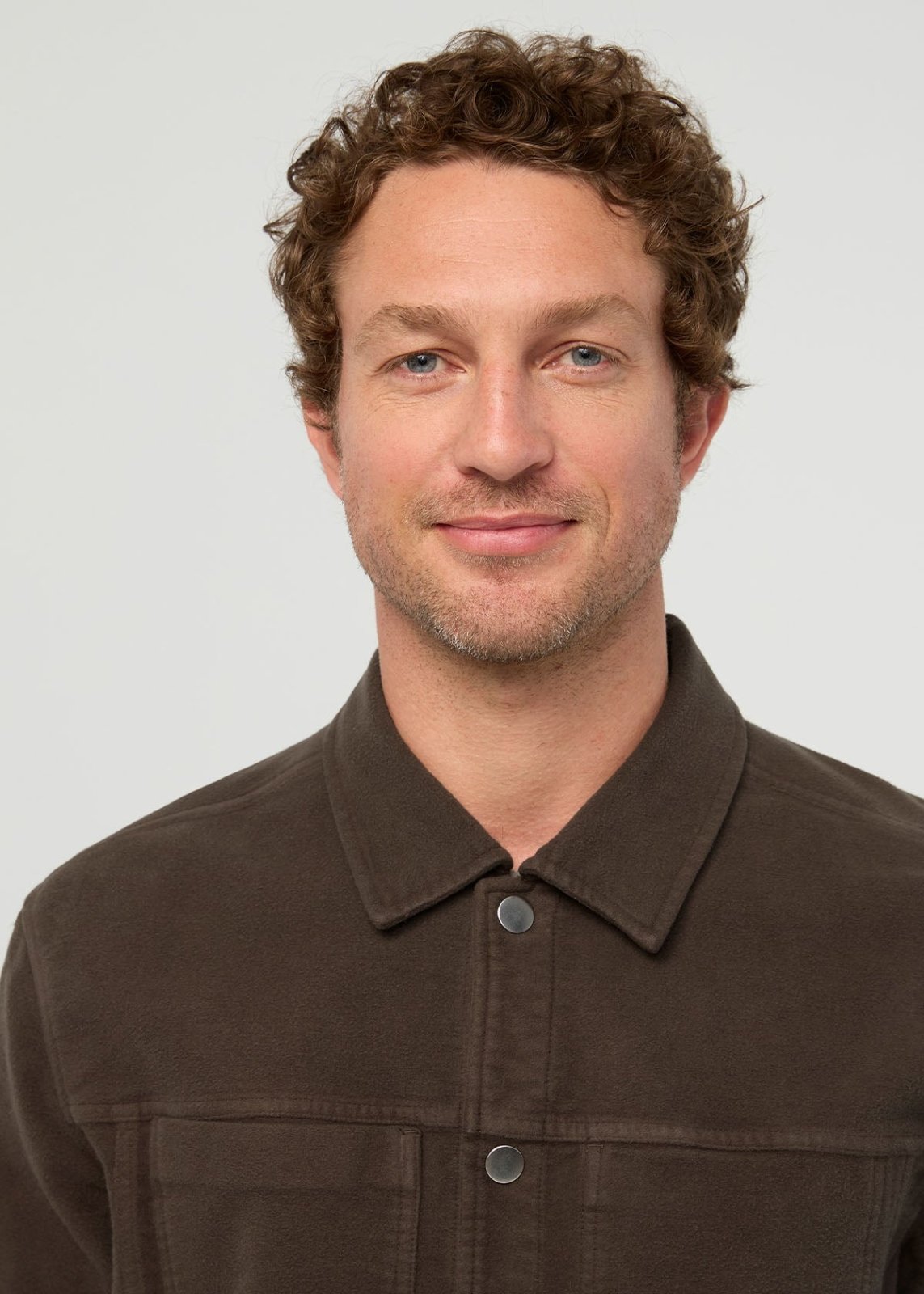 moleskin jacket in brown collar detail