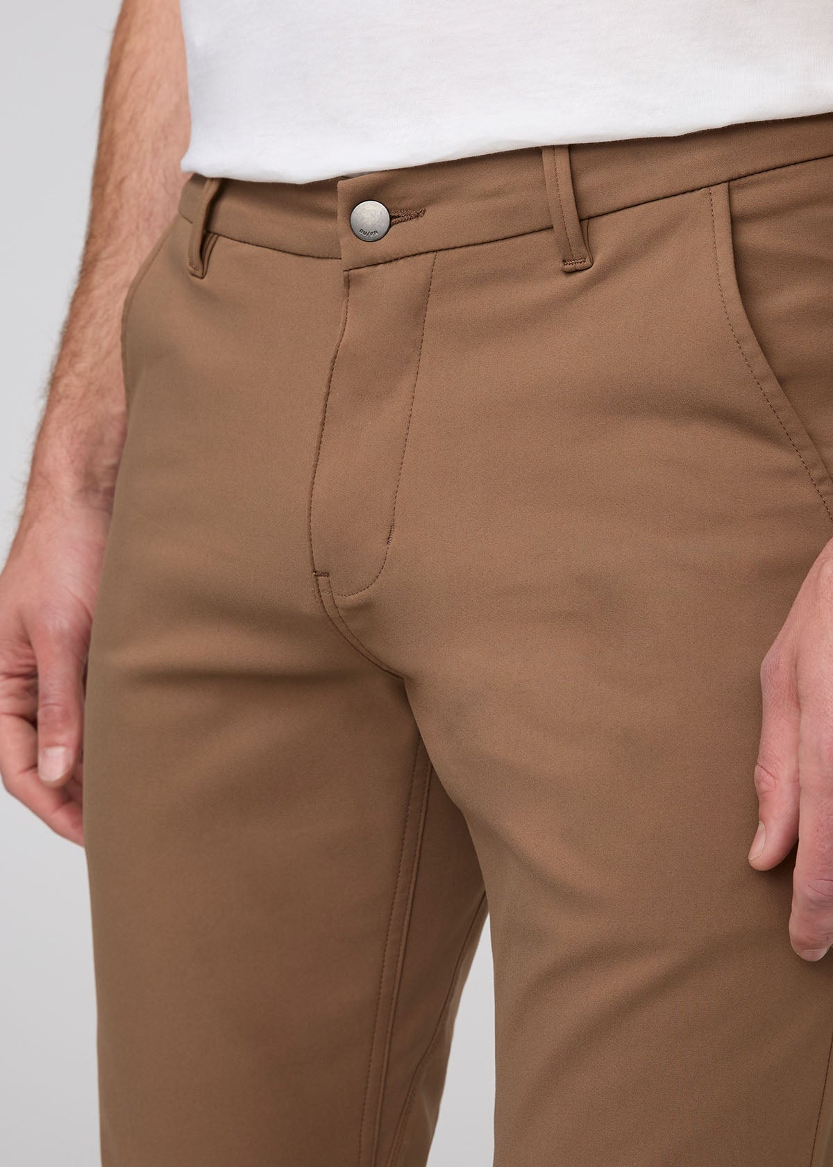 men's brown slim straight trouser waist