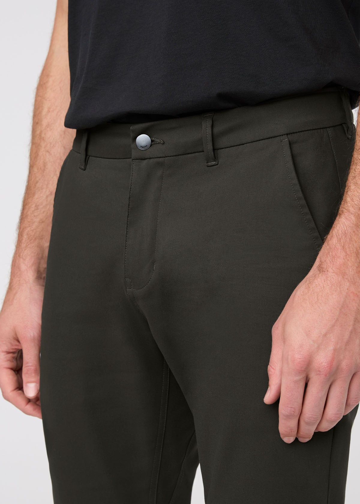 Men's Evergreen Slim Straight Fit Stretch Trouser front detail