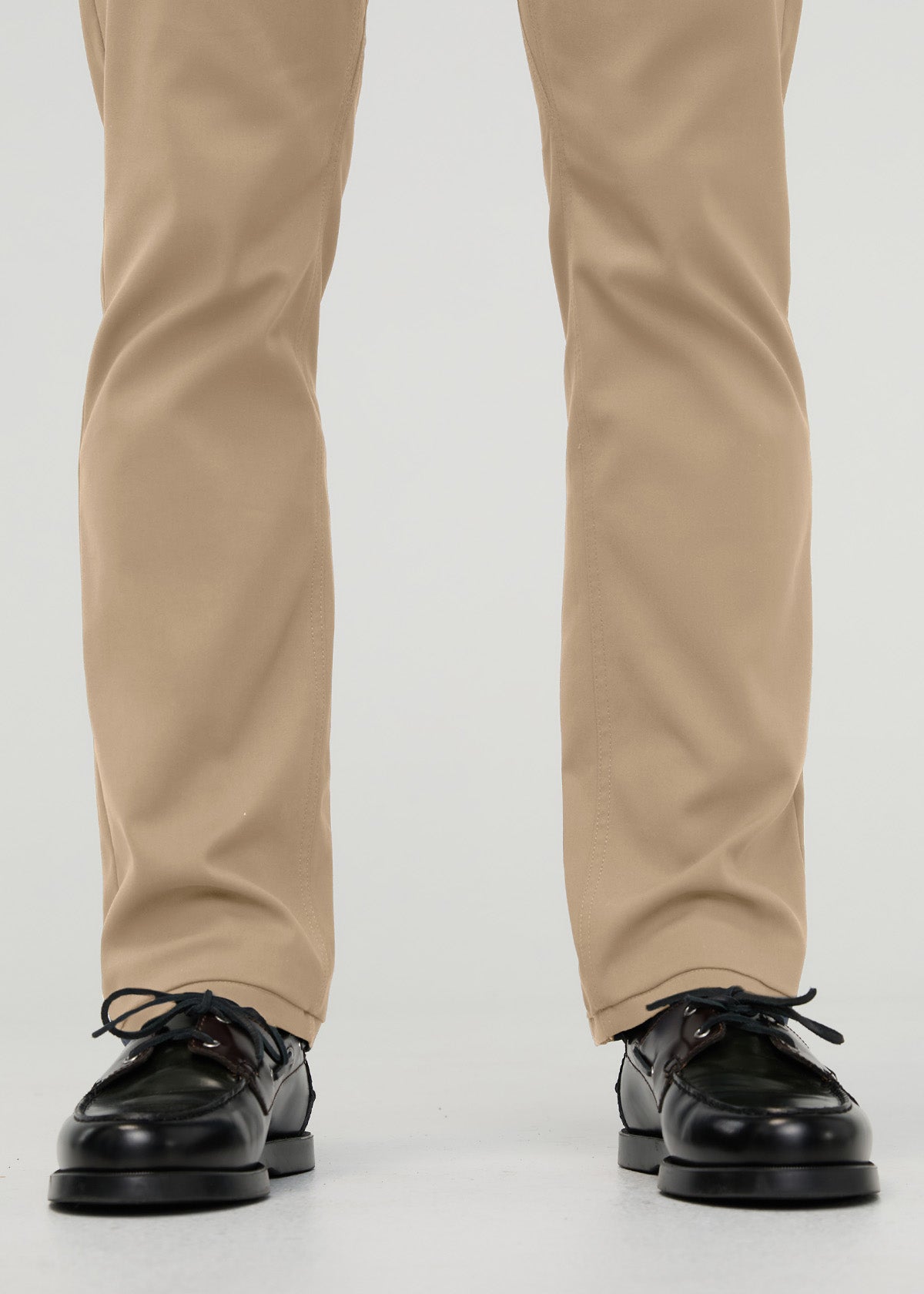 Men's Desert Khaki Slim Straight Fit Stretch Trouser front ankle