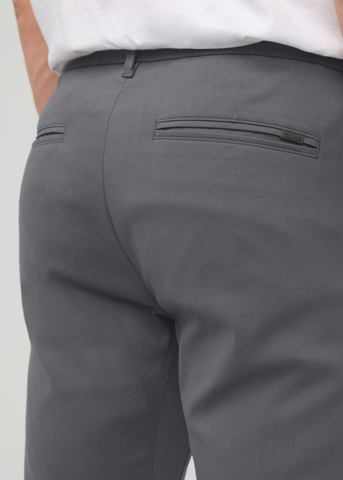 Men's River Rock Slim Straight Fit Stretch Trouser back pocket detail