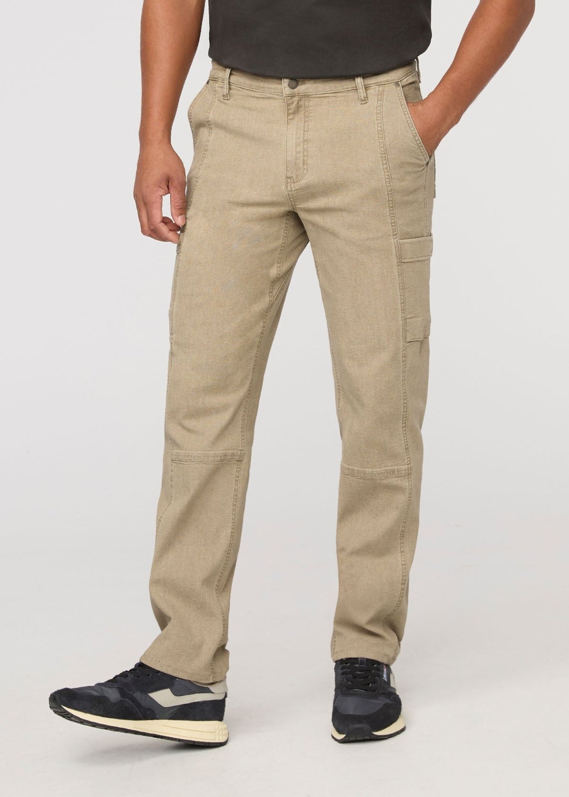 Men's Tan 7 Pocket Stretch Canvas Pants front