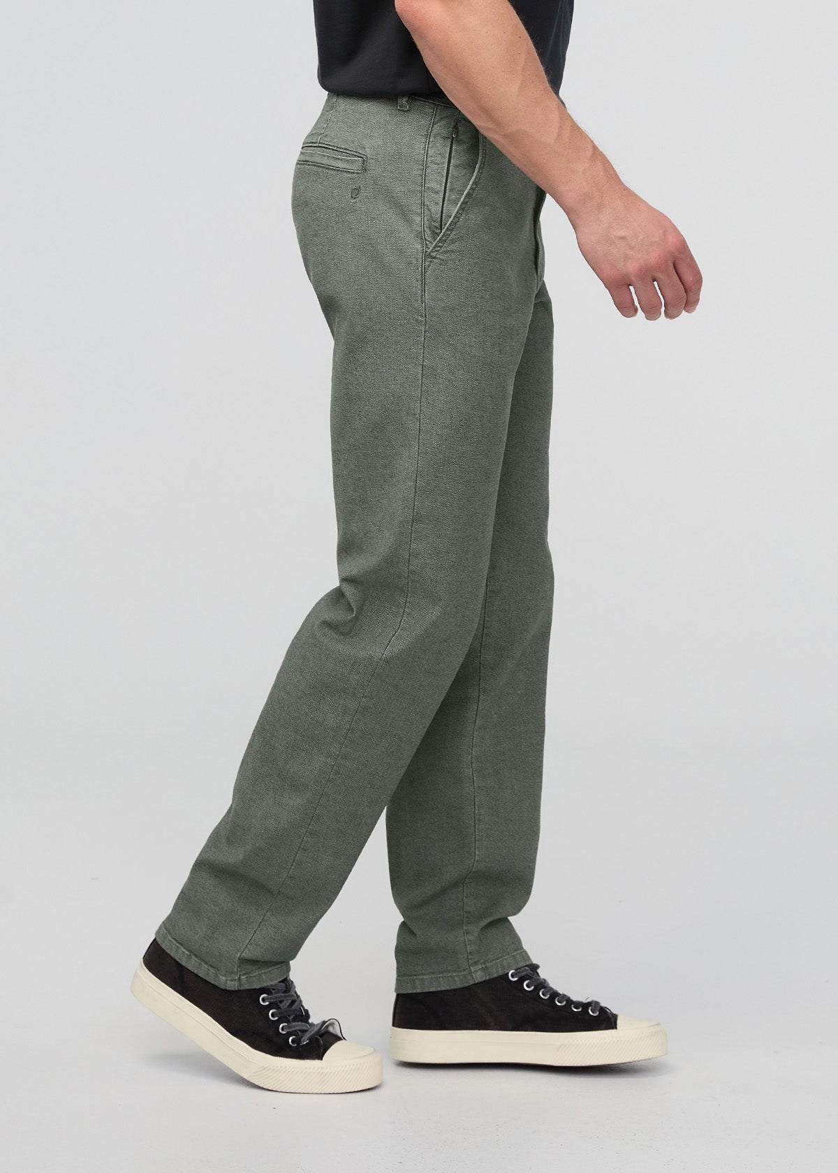 Stretch Canvas Relaxed Straight Chino - Thyme
