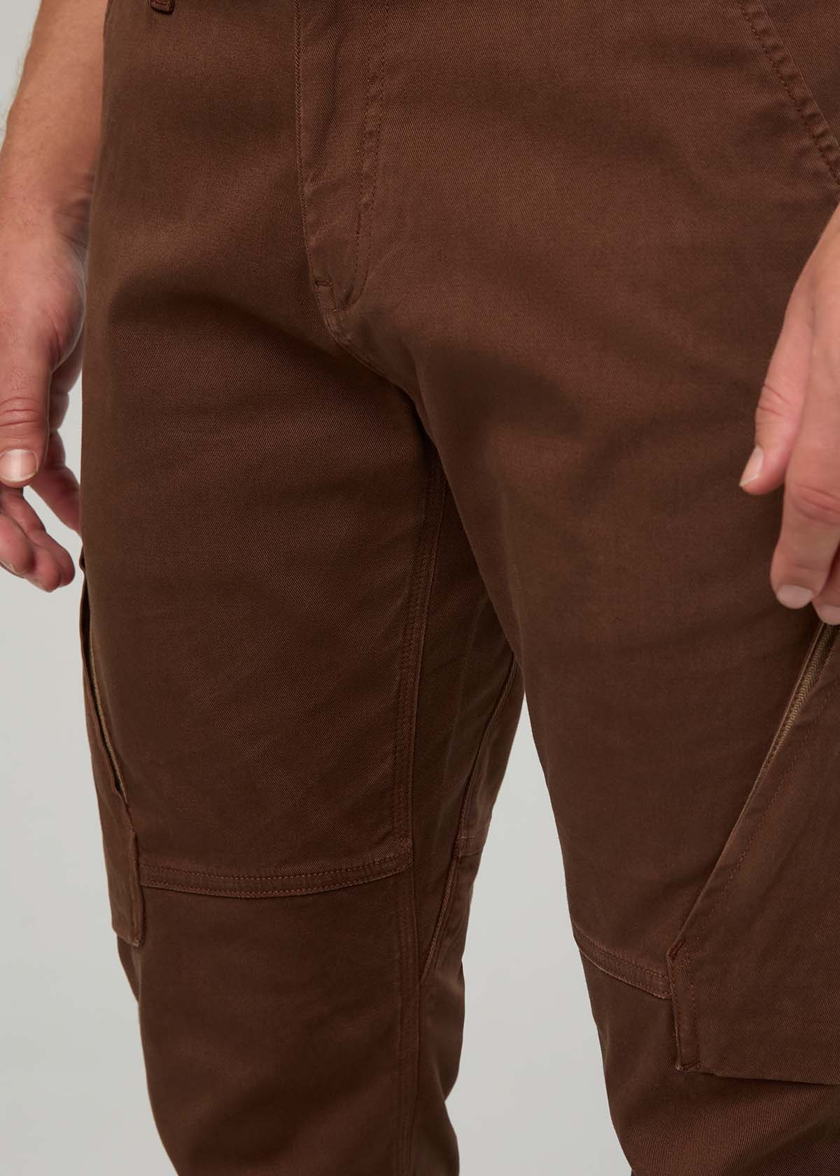 Men's Black Athletic Water Resistant Pant front gusset detail