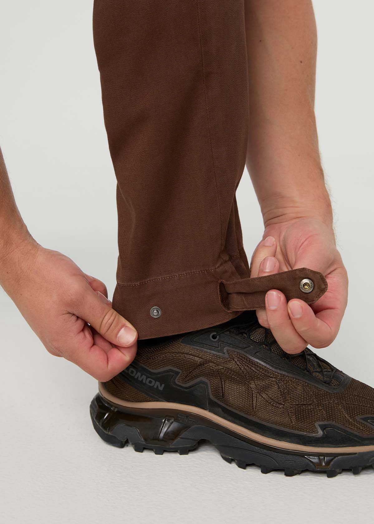 Men's Black Athletic Water Resistant Pant ankle detail
